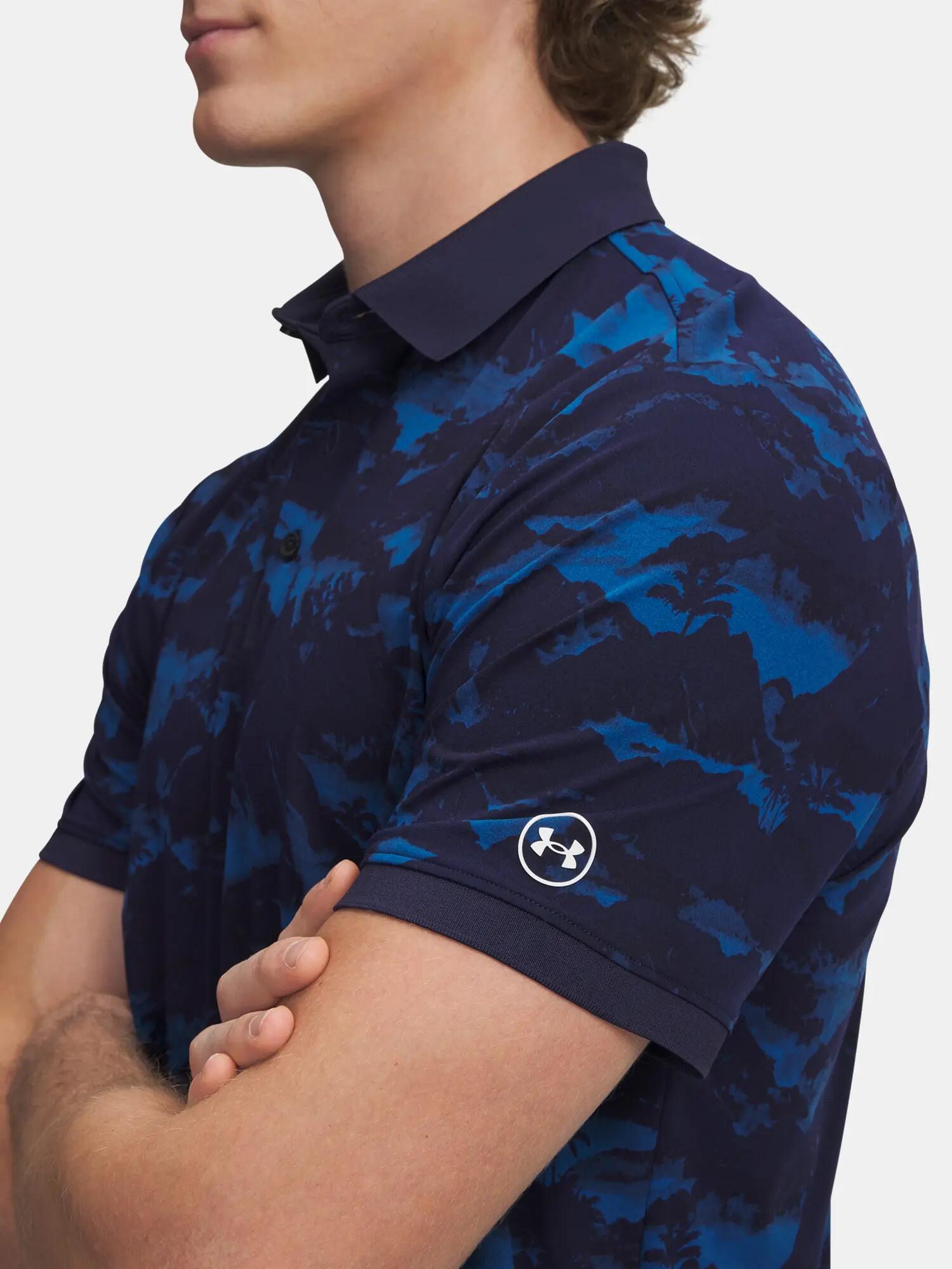 Férfi póló Under Armour UA ArmourDry Print Rib Polo 3/3
