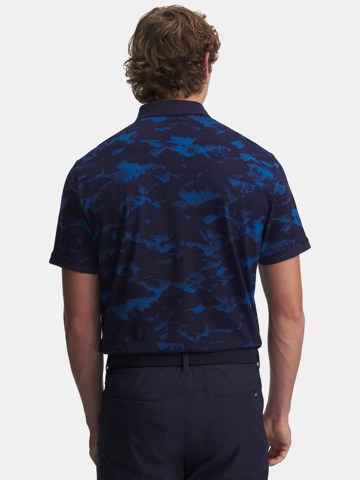 Férfi póló Under Armour UA ArmourDry Print Rib Polo 2/3