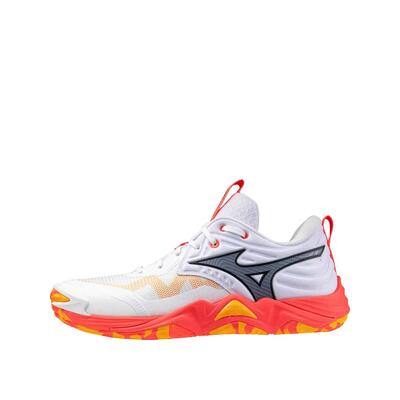 Scarpe da sala Mizuno Wave Momentum Elite Bianco/Giallo chiaro/Blu brillante