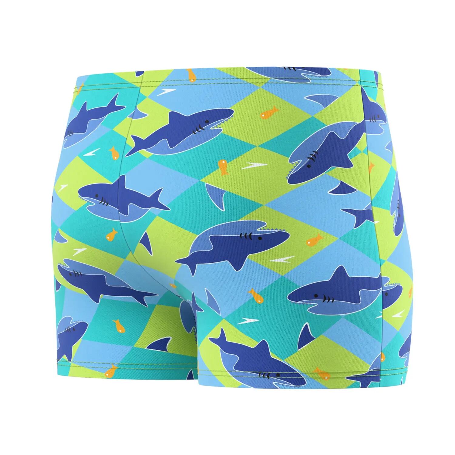 Costume Da Bagno A Pantaloncino Squalo Ragazzi Speedo Aqua Blu Verde 4/4
