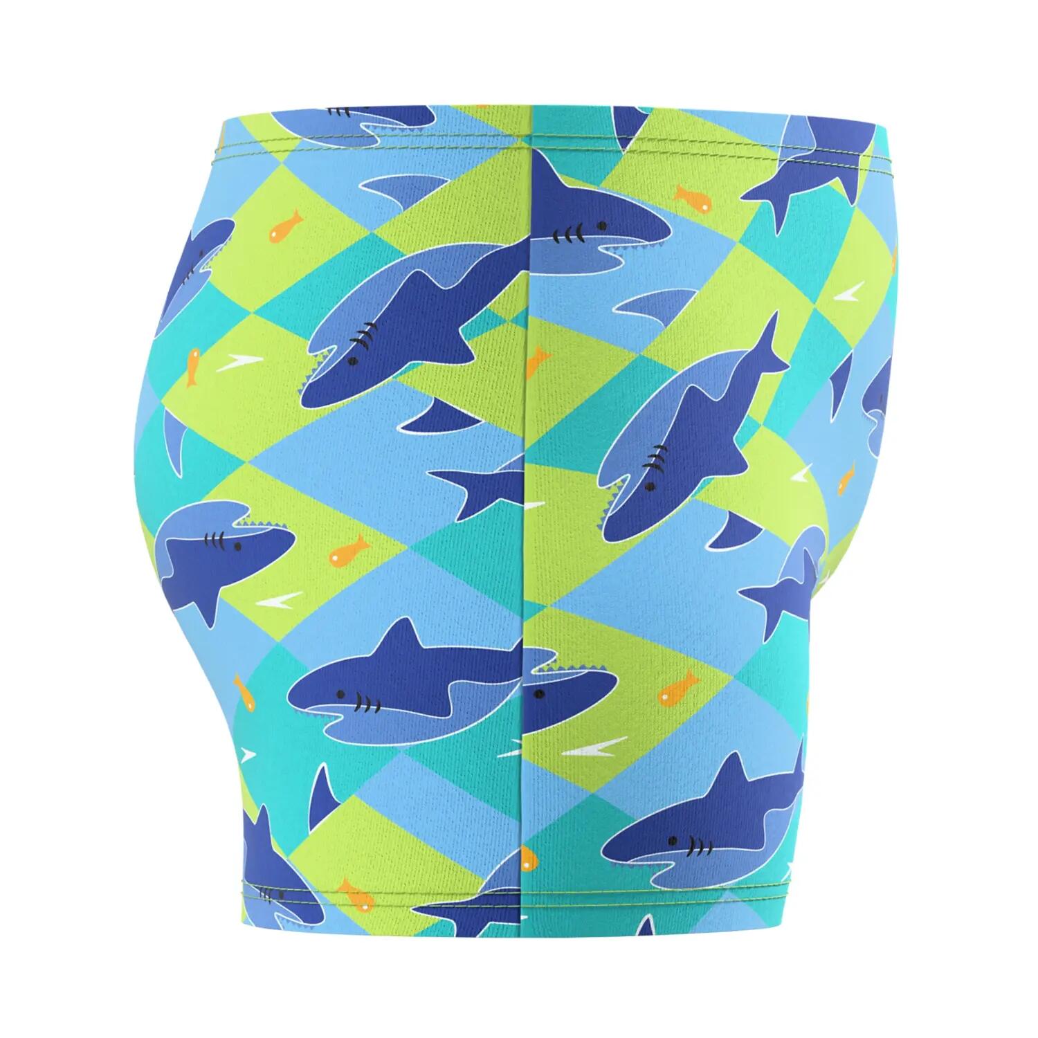 Costume Da Bagno A Pantaloncino Squalo Ragazzi Speedo Aqua Blu Verde 3/4