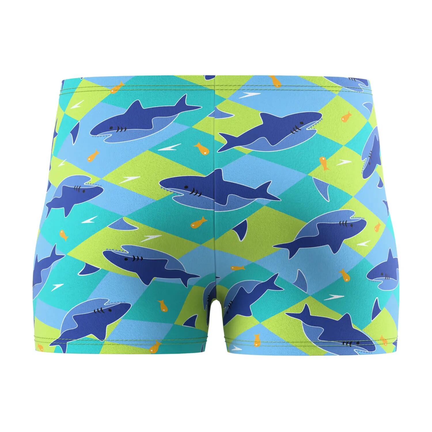 Costume Da Bagno A Pantaloncino Squalo Ragazzi Speedo Aqua Blu Verde 2/4