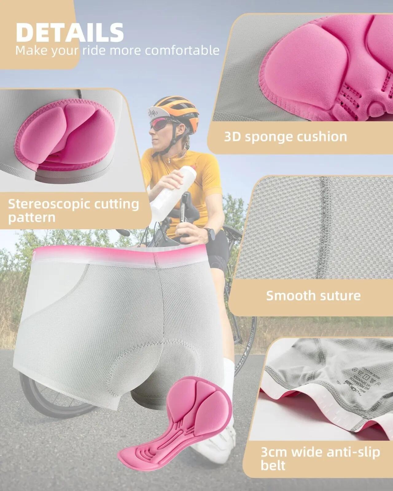 Sous-vêtement de vélo femme ROCKBROS 4D rembourré 5/7