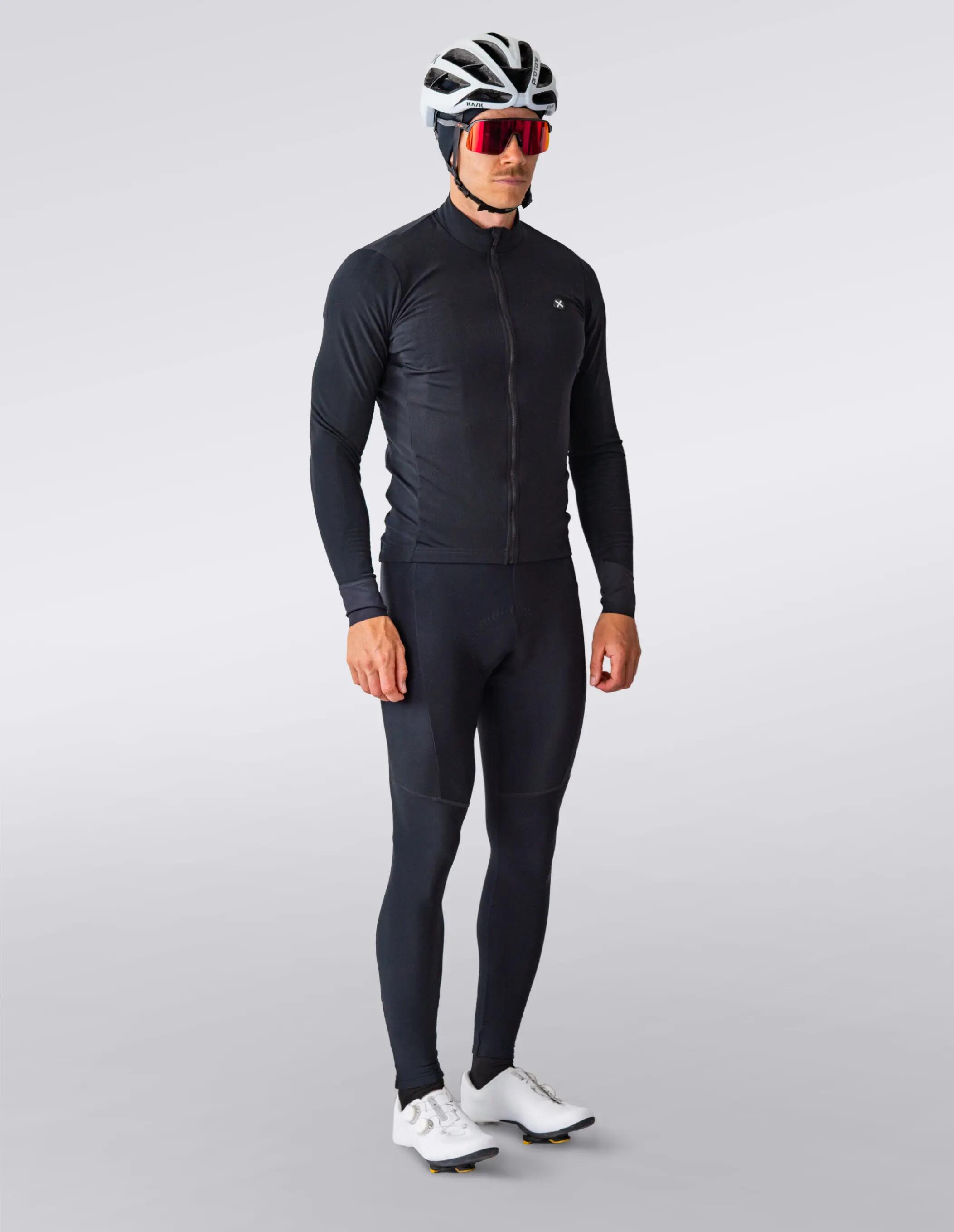 Ocieplana Lekka Czapka Kolarska pod Kask LUXA Core Black (jesień / wiosna) 3/3