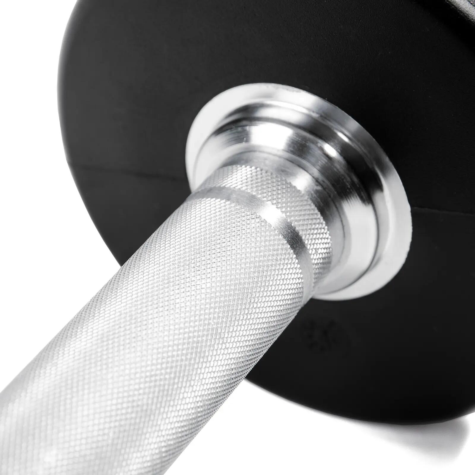 Halter - Fitness - Unisex - Taurus Polyurethaan Dumbbell 27,5 kg - Zwart/rood 4/4