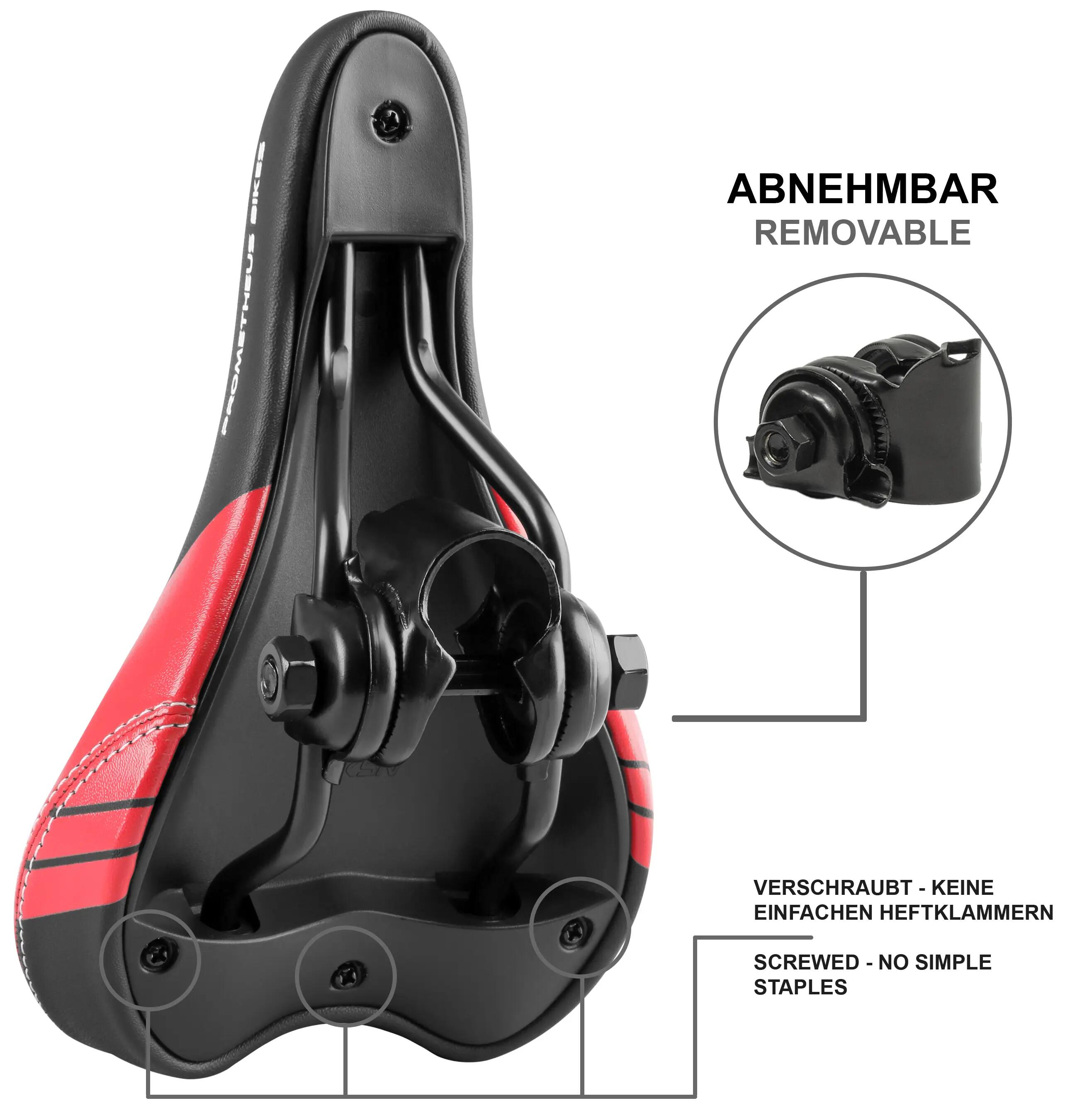 Selle vélo enfant draisienne 10/12/14/16 pouces Premium Rouge 5/6