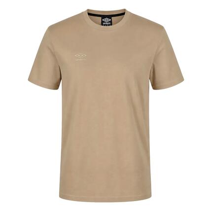 T-shirt homme uni col rond regular en coton avec logo brodé 618290