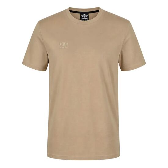 T-shirt homme uni col rond regular en coton avec logo brodé 618290