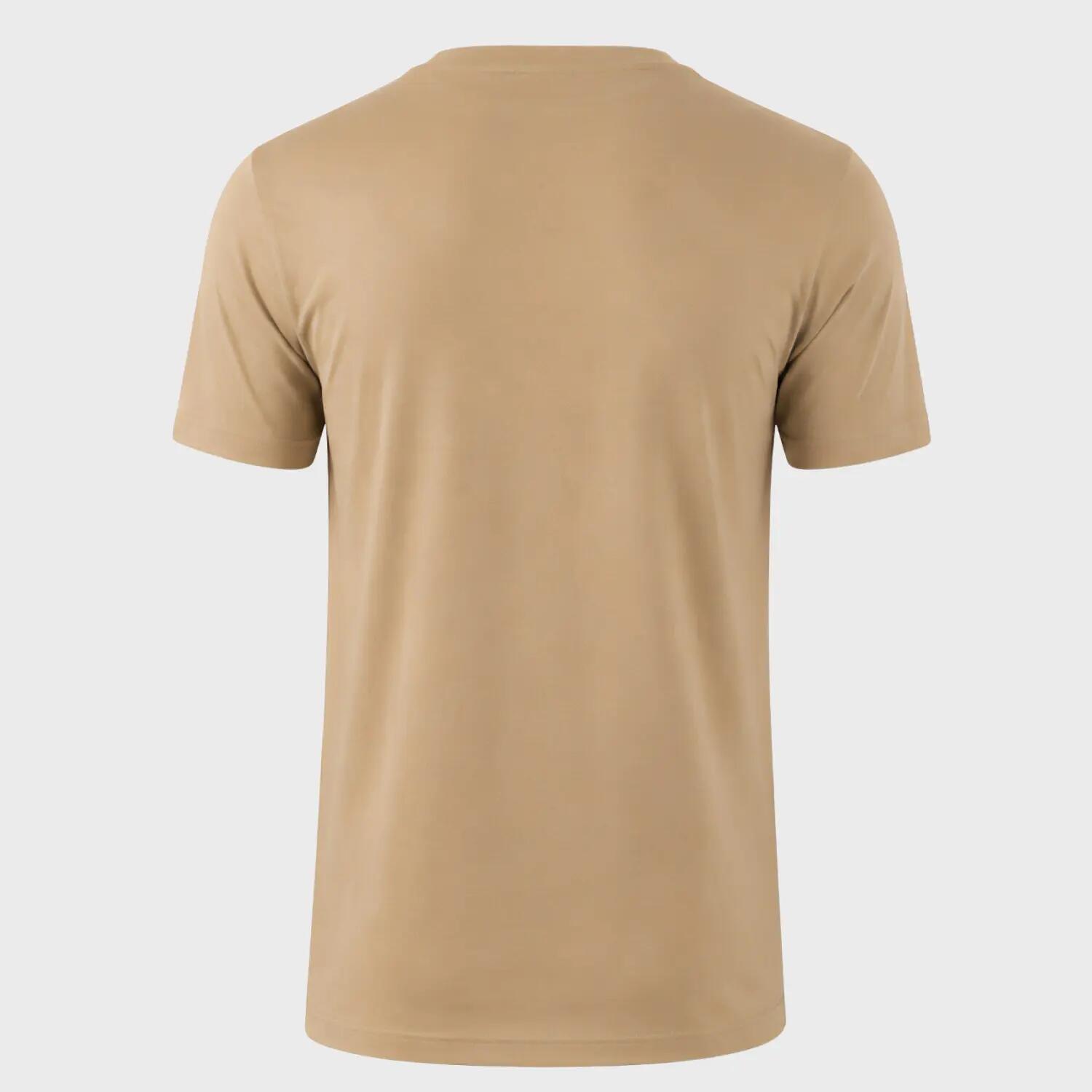 T-shirt homme uni col rond regular en coton avec logo brodé 618290 2/3