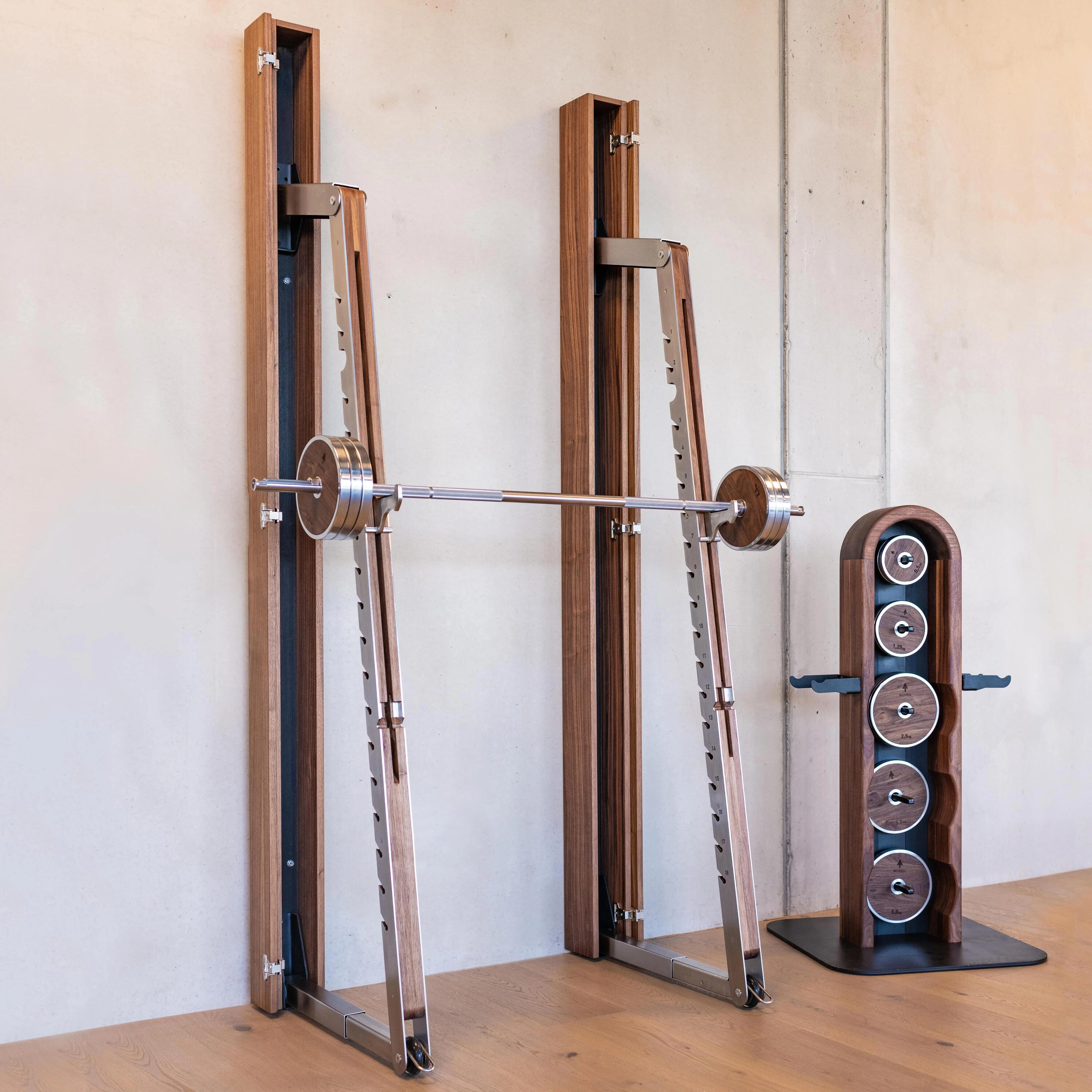 Squatrek - Krachttraining - NOHRD SquatRack - Opklapbaar - Eikenhout 4/10