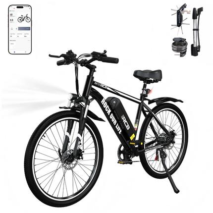 Vélo électrique VTT RK15 250W, 26", batt. 36V 10,4Ah, APP, autonomie 30‑50km