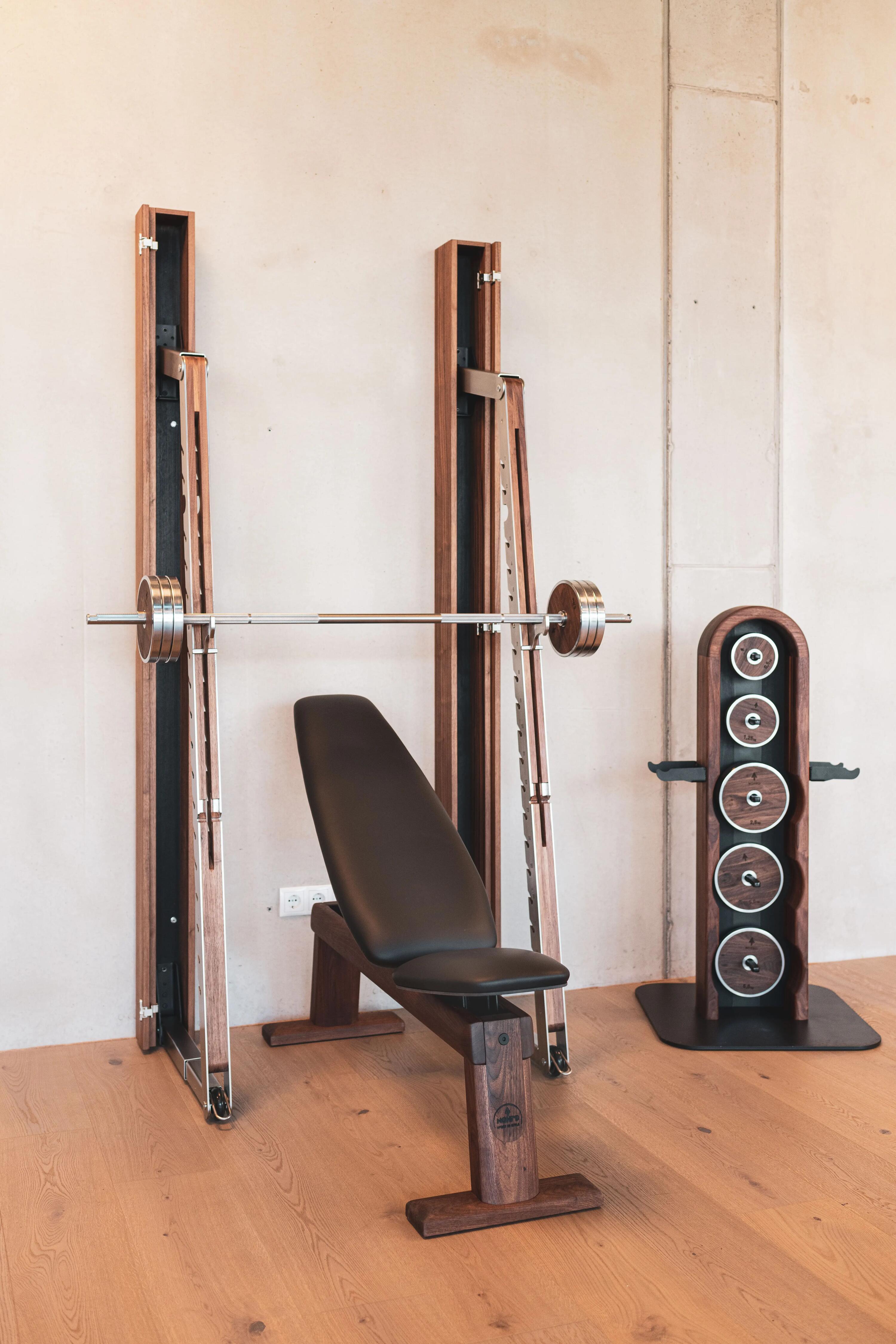 Squatrek - Krachttraining - NOHRD SquatRack - Opklapbaar - Eikenhout 3/10