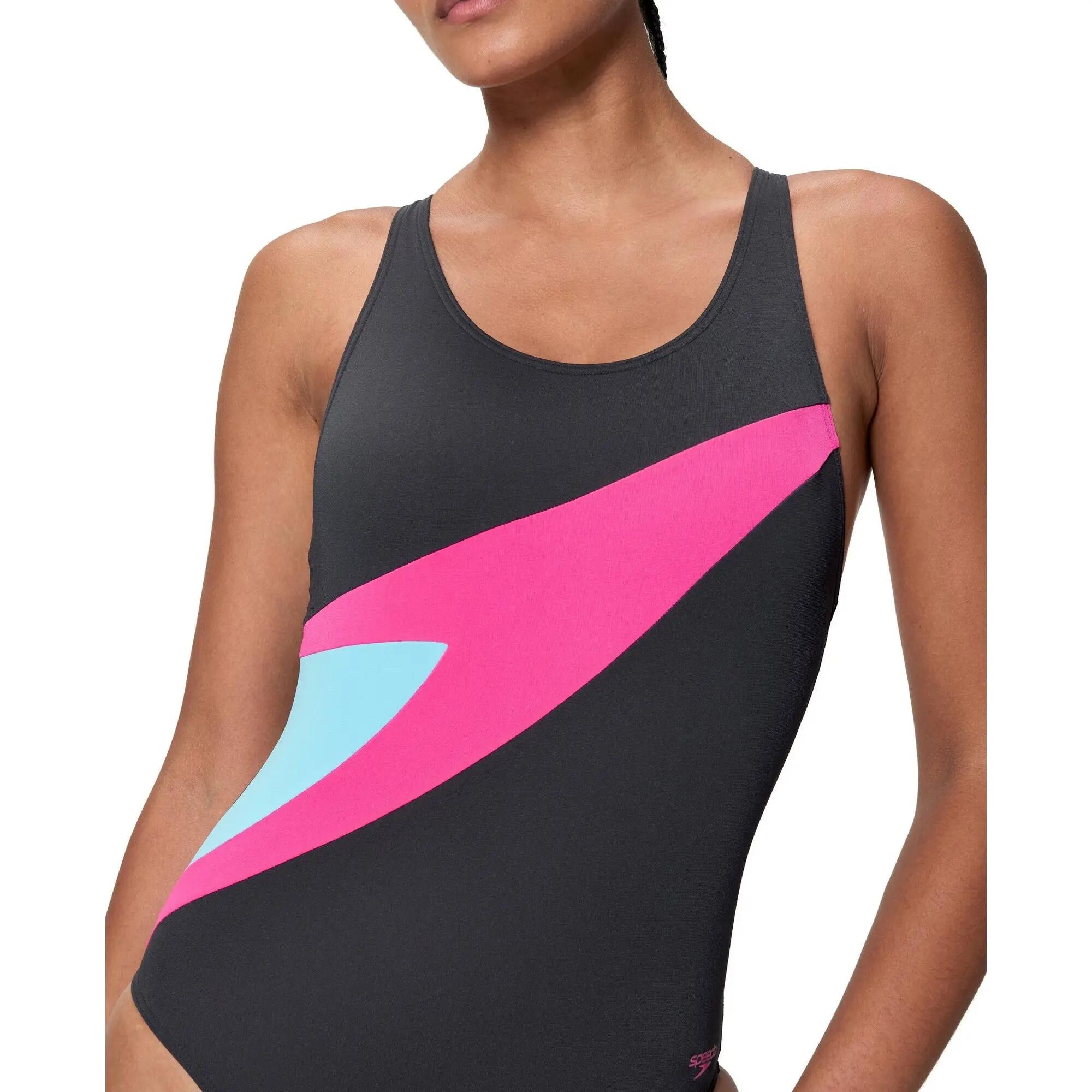 Maillot De Bain 1 Pièce HYPERBOOM Femme (Noir / Rose) 7/7