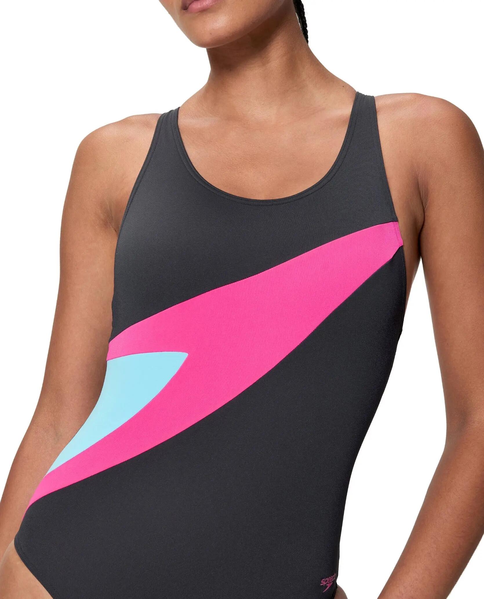 Maillot De Bain 1 Pièce HYPERBOOM Femme (Noir / Rose) 4/7