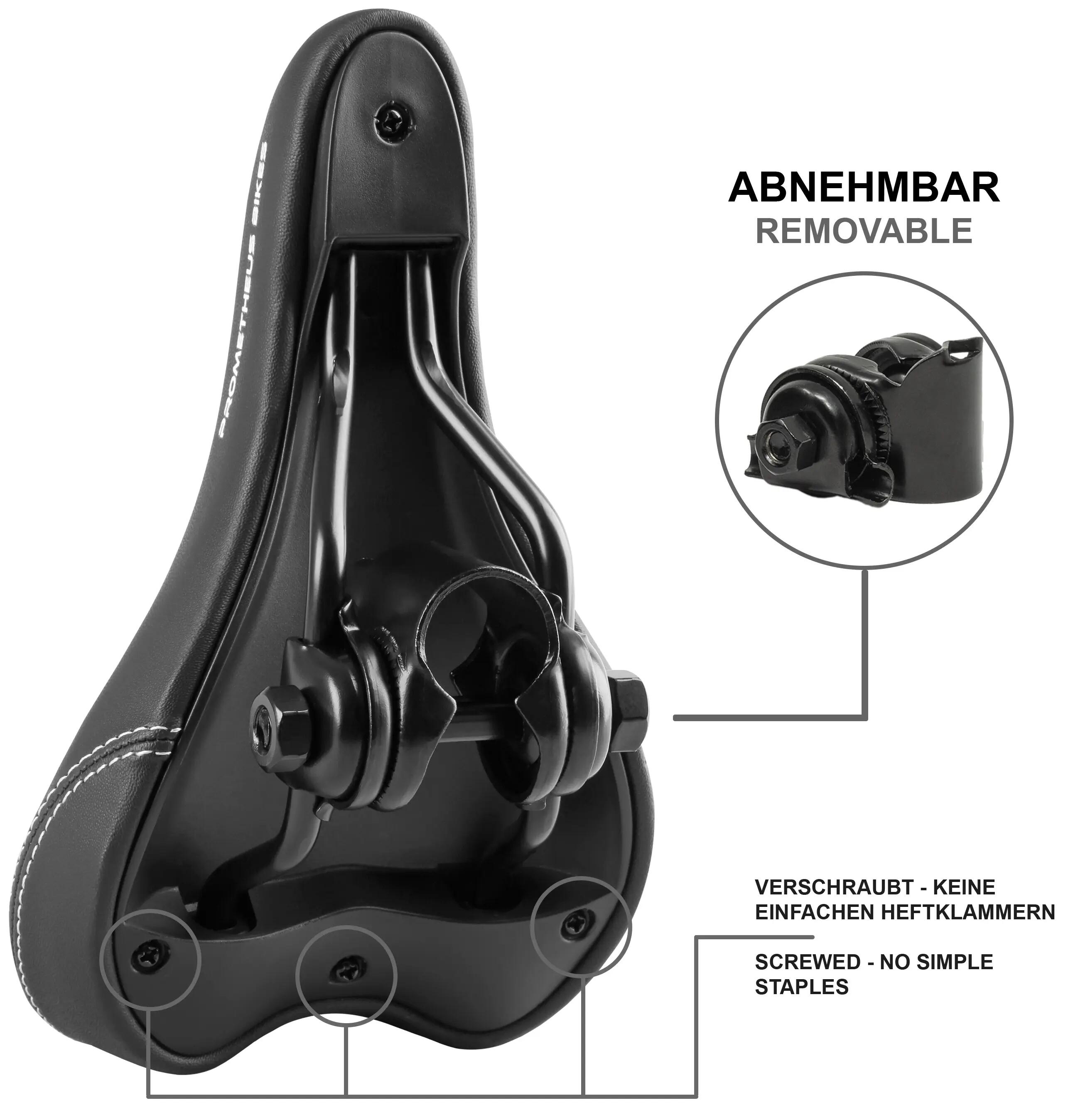 Selle vélo enfant draisienne 10/12/14/16 pouces Premium Noire 5/6
