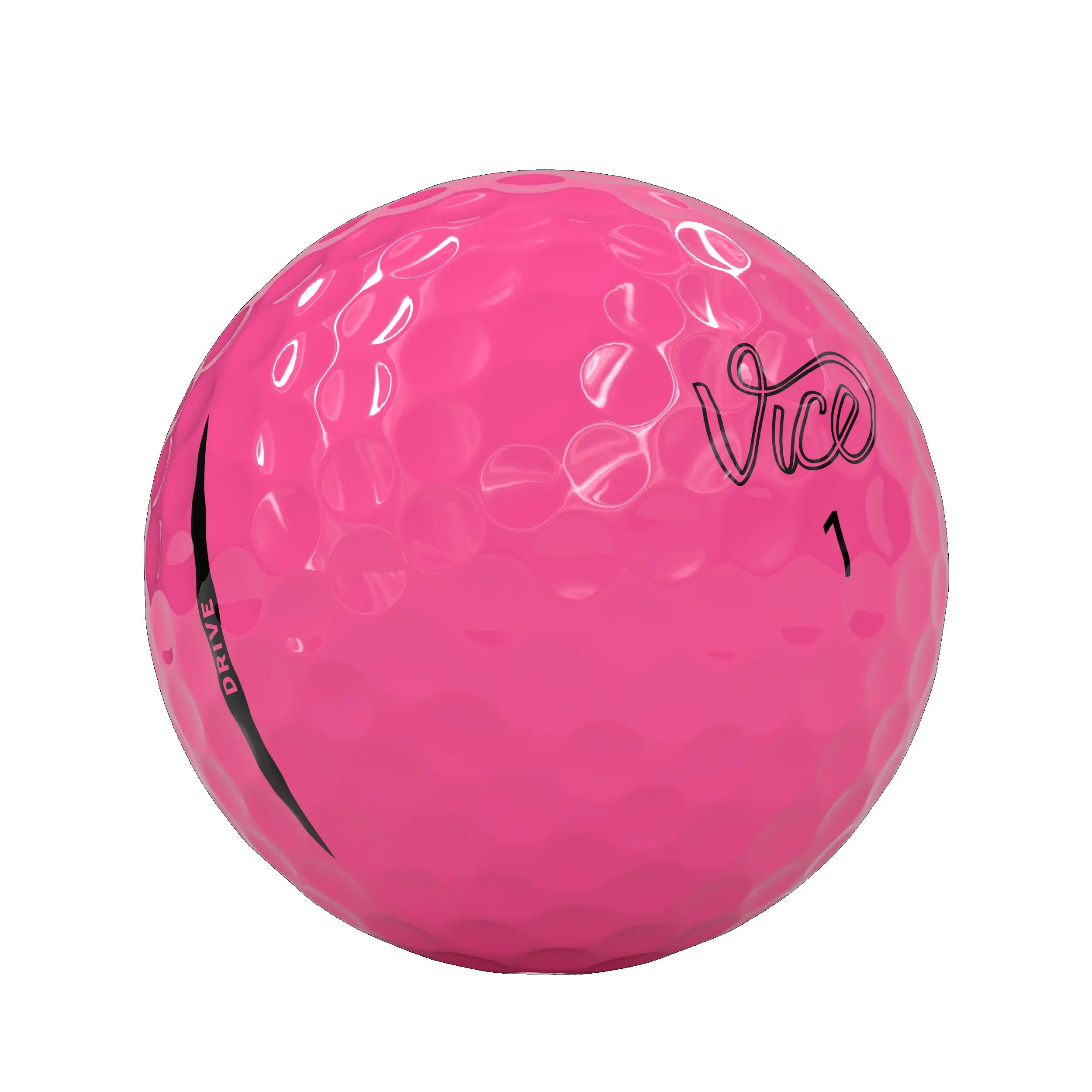Balles de golf Vice Drive 12x roses 2/7