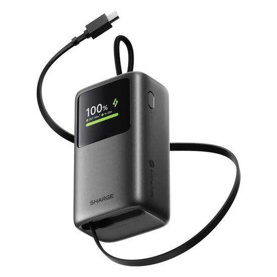 Batterie externe Retractable 45 avec câble USB-C intégré