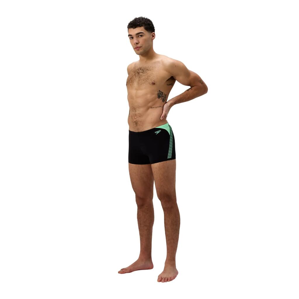 Mens Hyperboom Splice Swim Shorts (Black/Green)