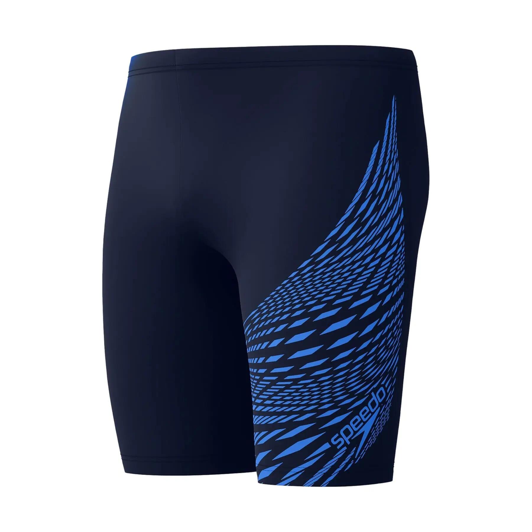 Jammer De Natation Motif/style Ondulé MEDLEY Homme (Bleu Marine / Bleu) 4/4