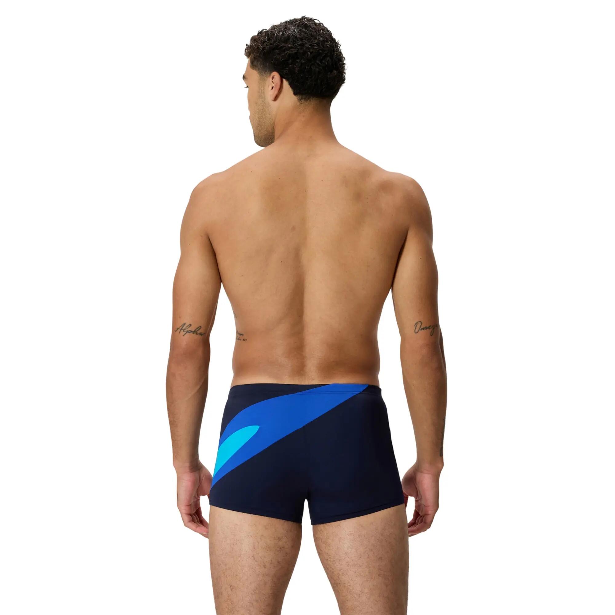 Short De Bain Motif/style Imprimé À L'arrière HYPERBOOM Homme (Bleu Marine) 4/4