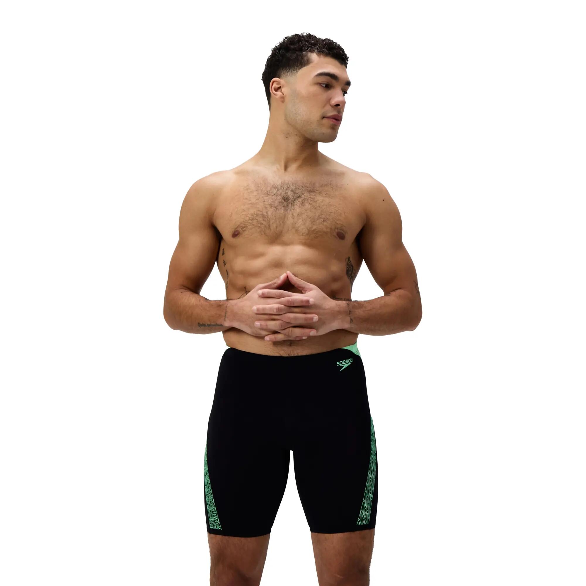 Jammer De Natation Motif/style À Rayures HYPERBOOM SPLICE Homme (Noir / Vert) 3/3