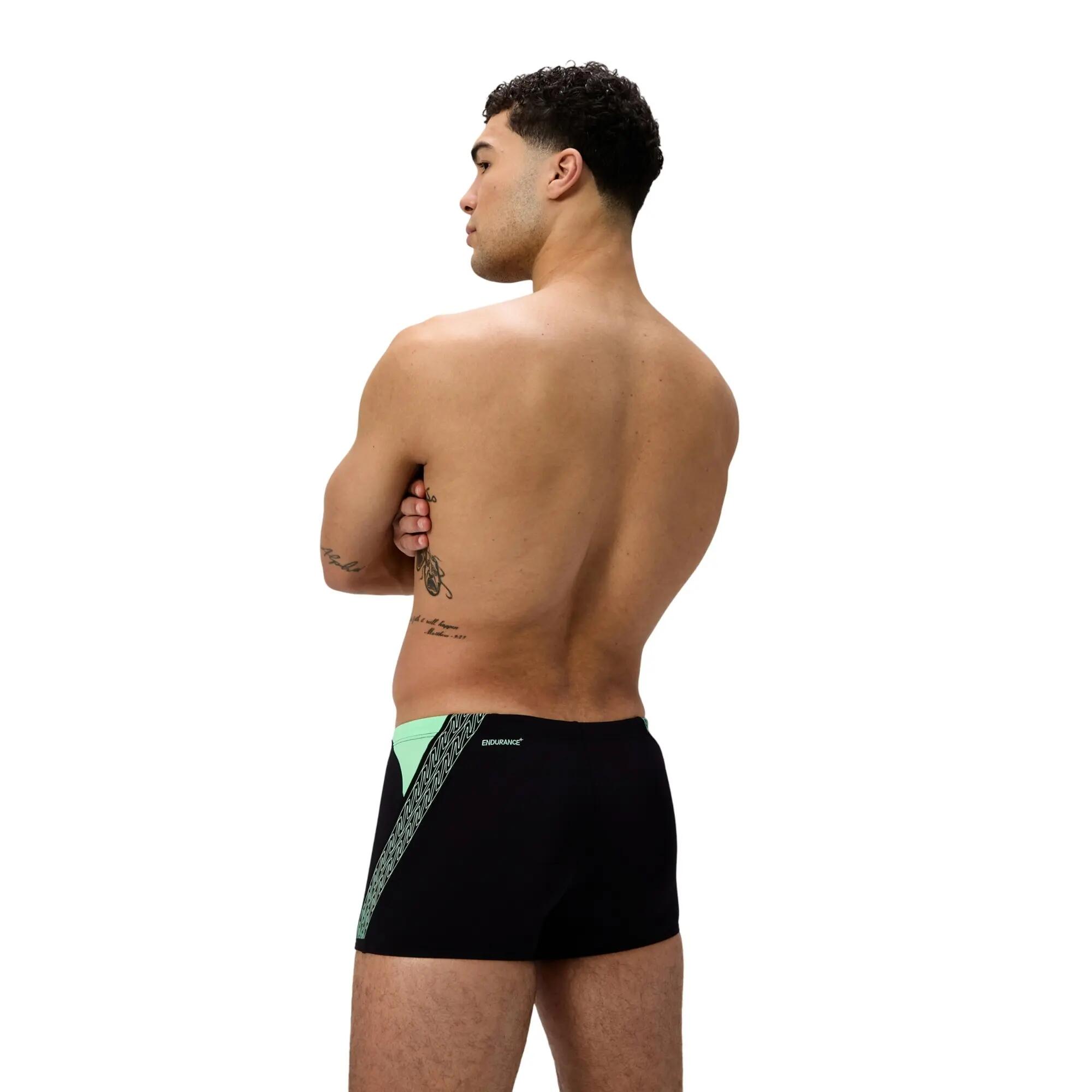 Heren Hyperboom Splice Zwemshort (Zwart, Groen) 6/7