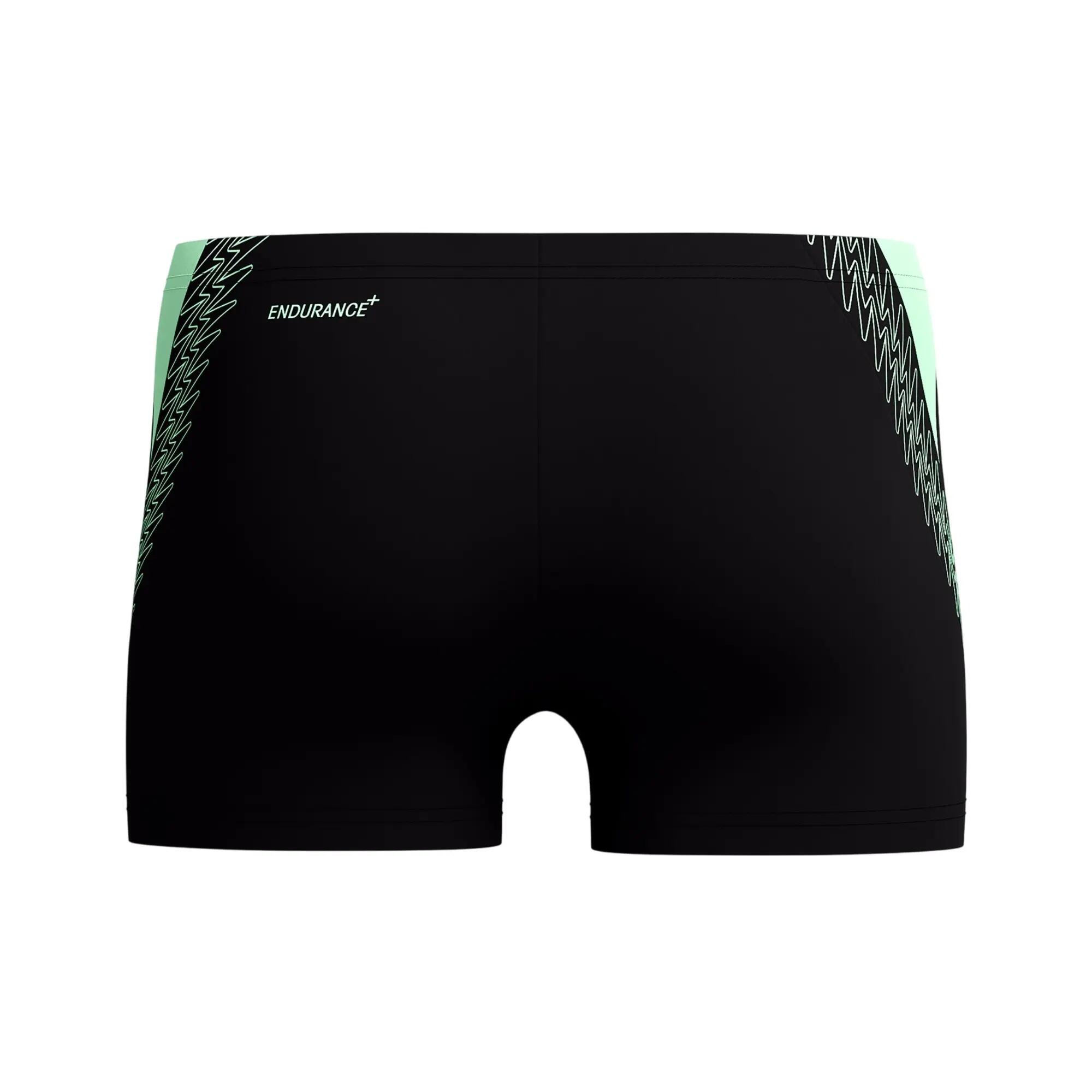 Heren Hyperboom Splice Zwemshort (Zwart, Groen) 3/7