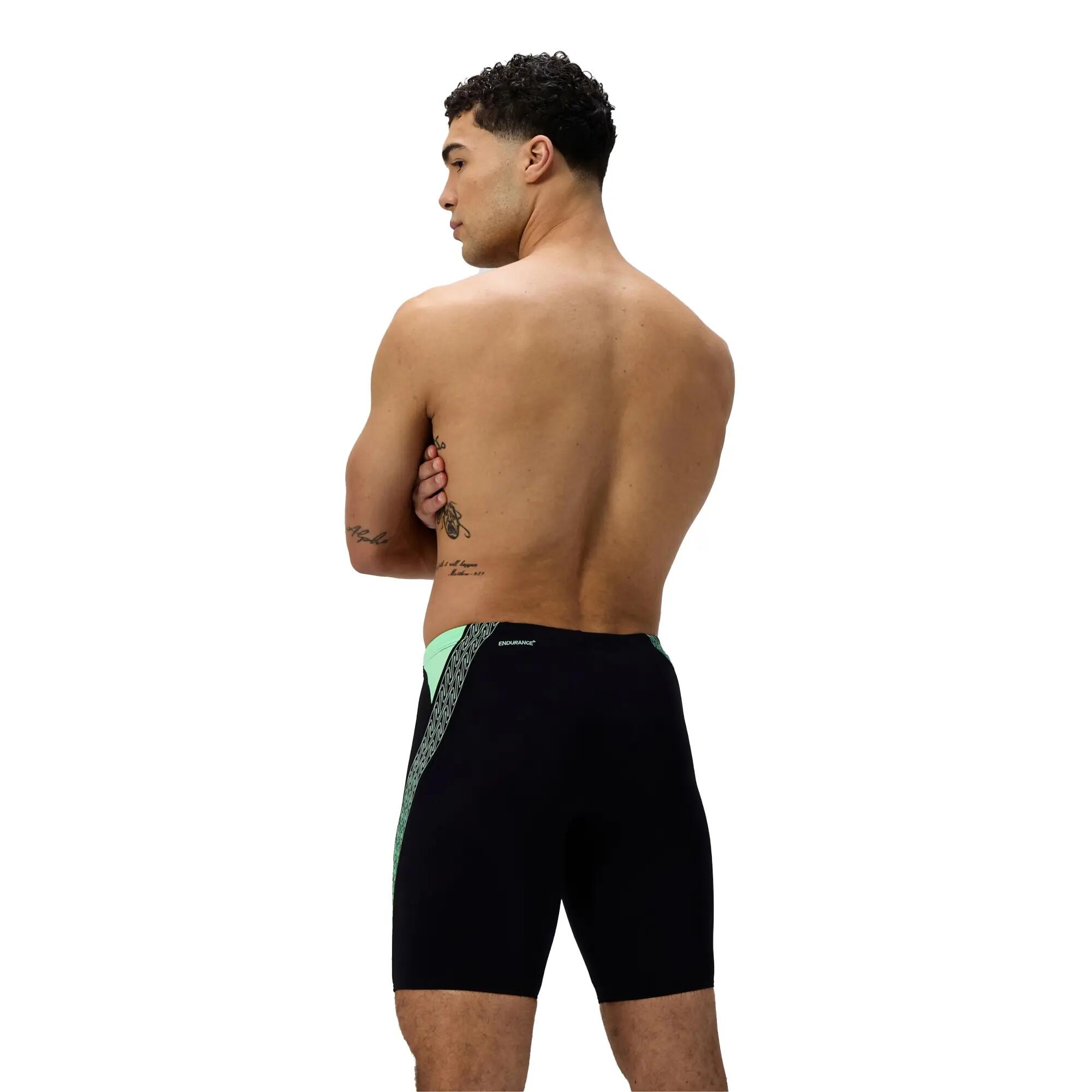 Jammer De Natation Motif/style À Rayures HYPERBOOM SPLICE Homme (Noir / Vert) 2/3