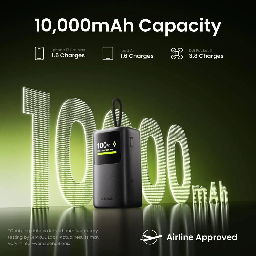 Retractable 45 Powerbank mit eingebautem USB-C-Kabel 5/8