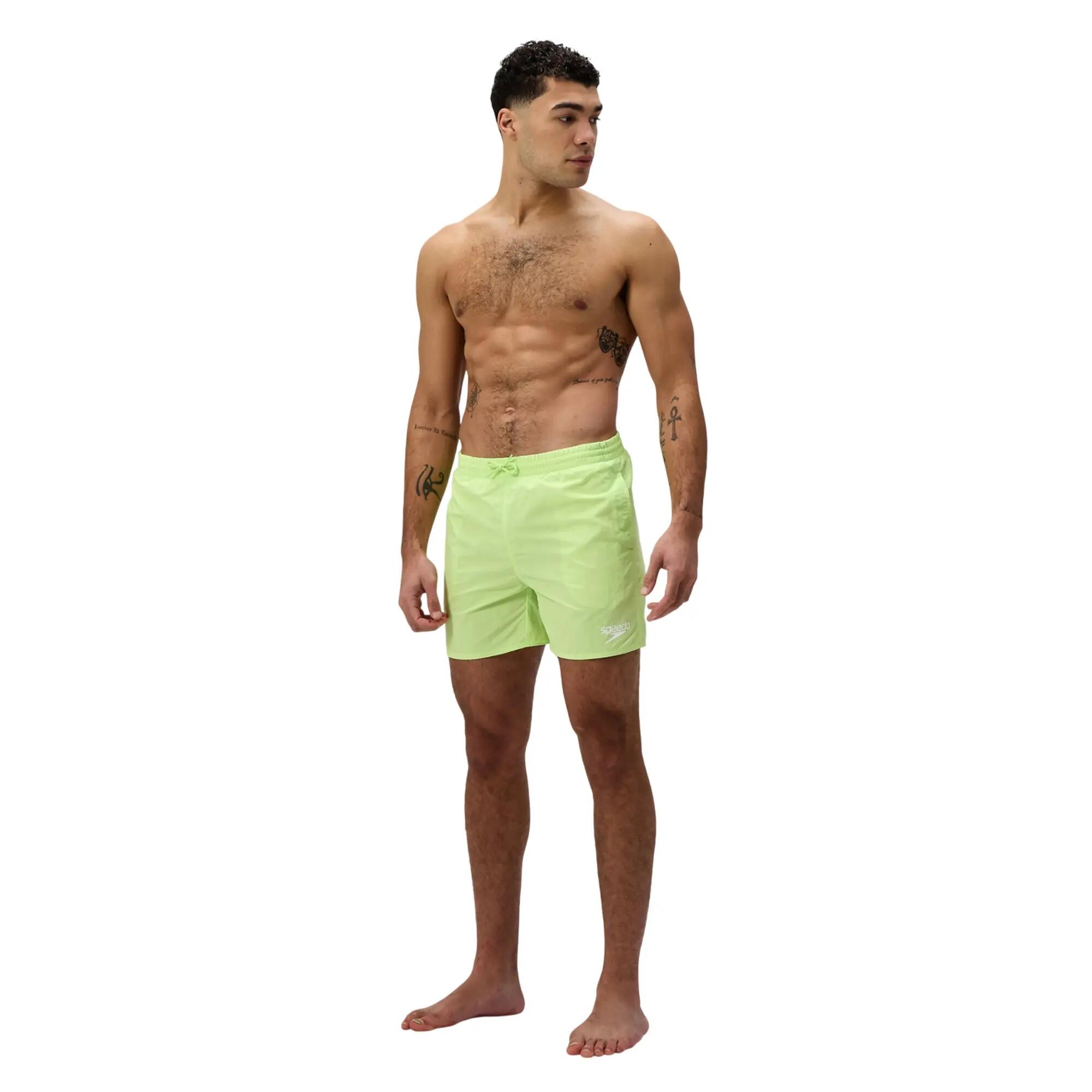 Short De Bain Uni À Taille Élastiquée ESSENTIAL Homme (Vert) 1/7