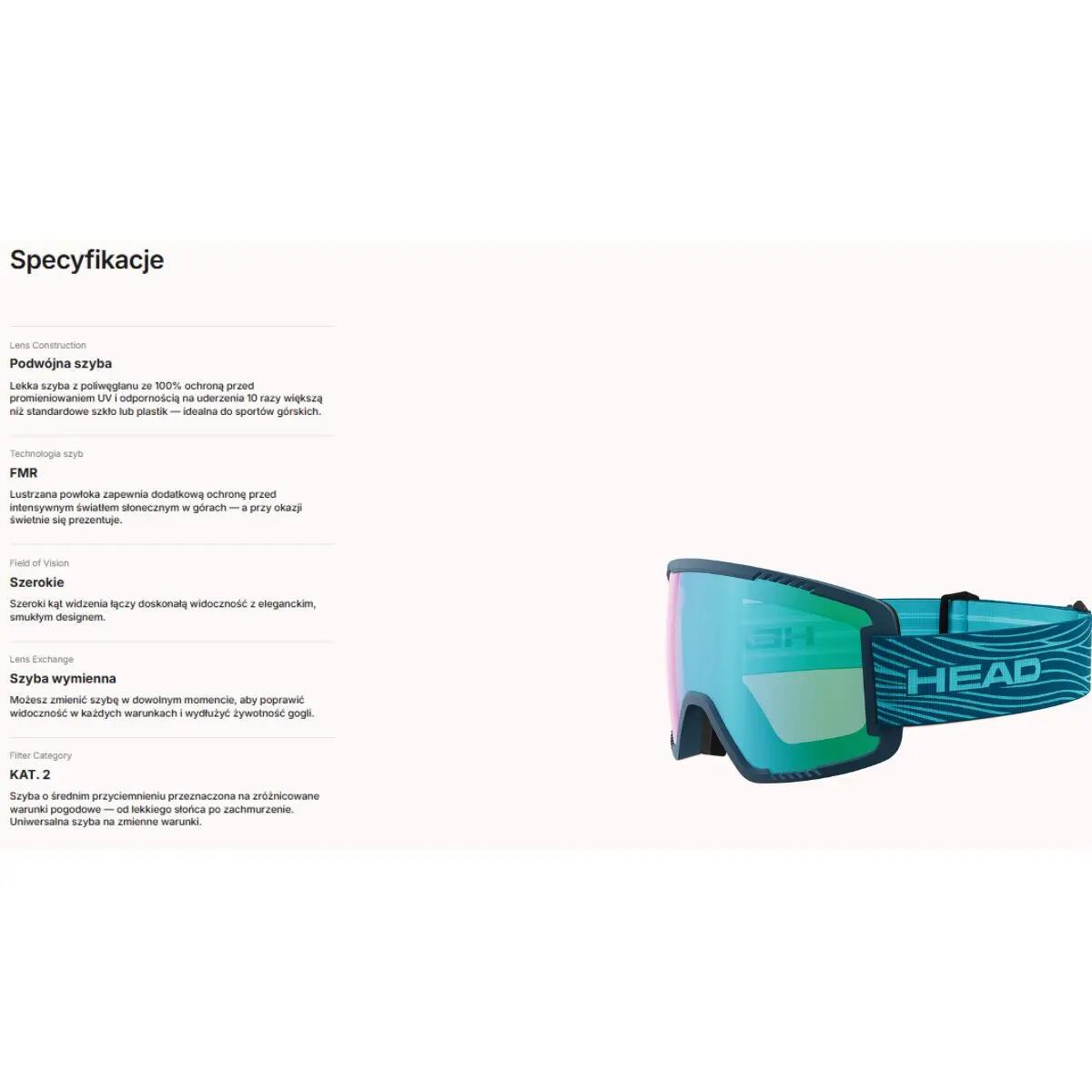 Gogle Head Contex Green Petrol 2027 3/3