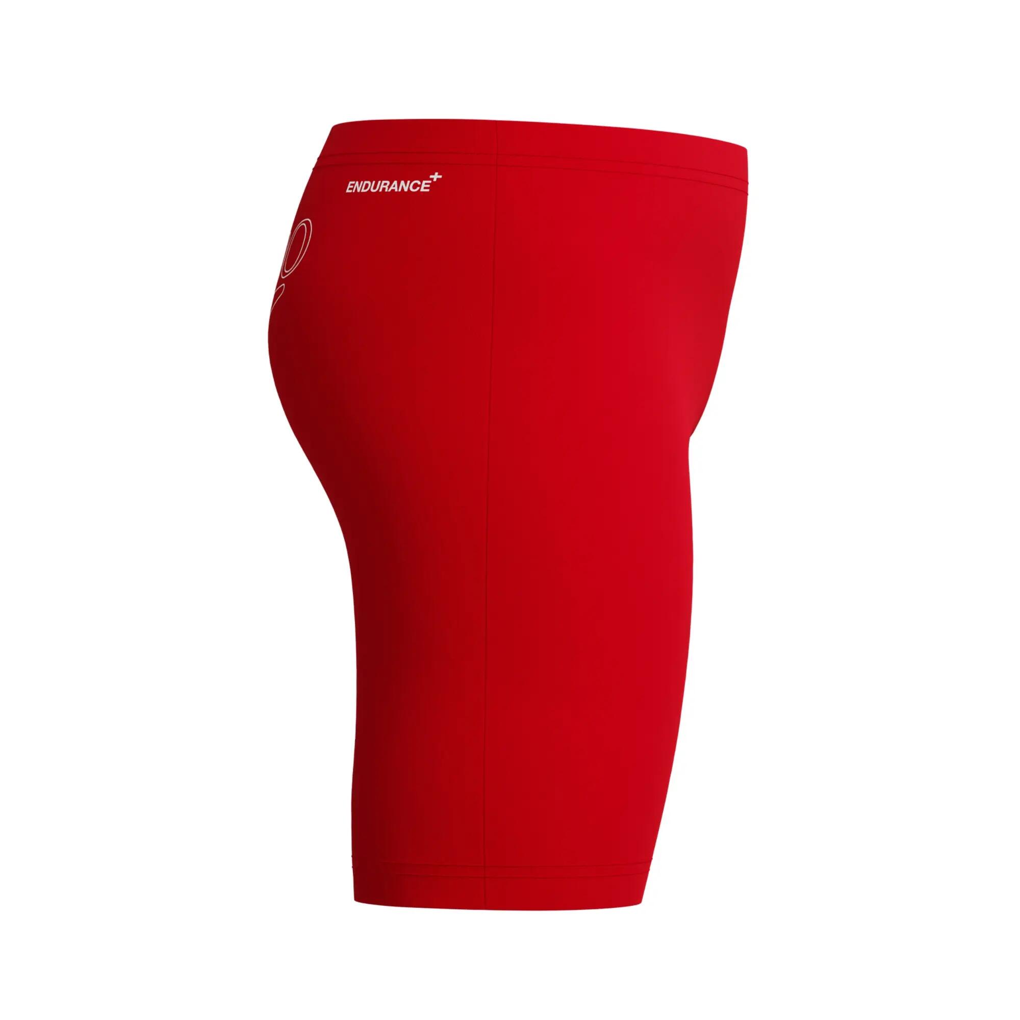 Short De Bain Motif/style Logo Garçon (Rouge) 3/3
