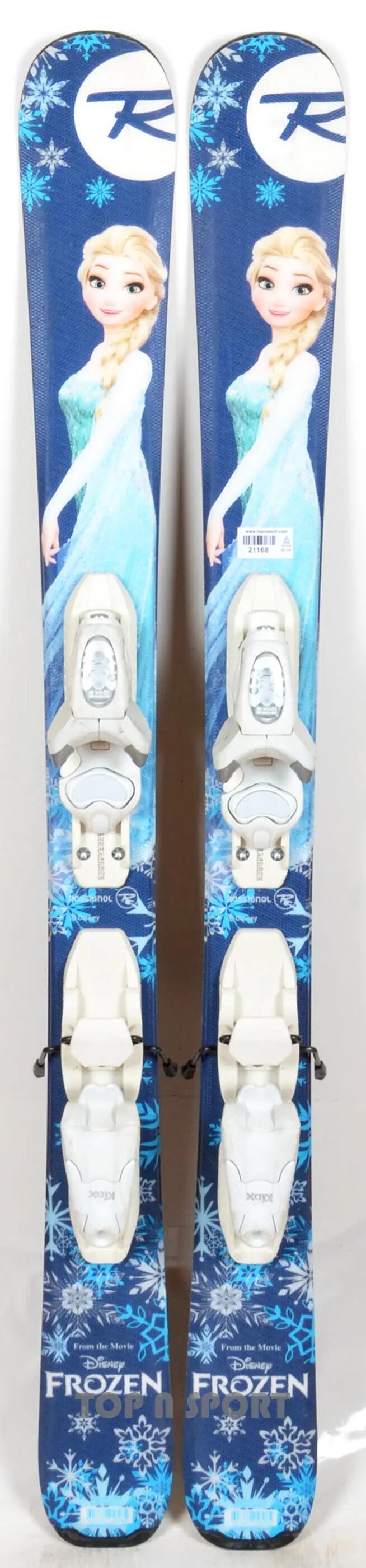 RECONDITIONNE - Skis junior Rossignol FROZEN blue - BON 4/5