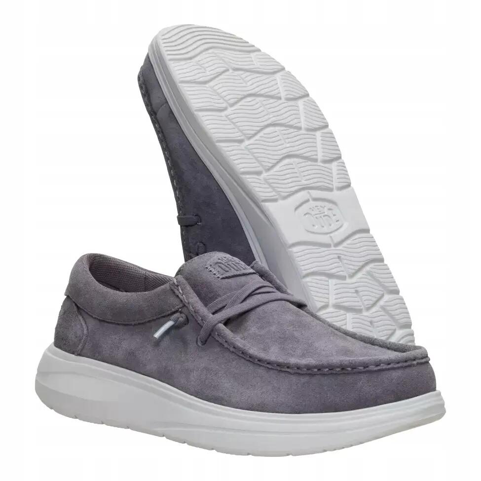 HeyDude Męskie Buty Mokasyny Wsuwane Zamszowe Wally Comf Suede 40 3/4