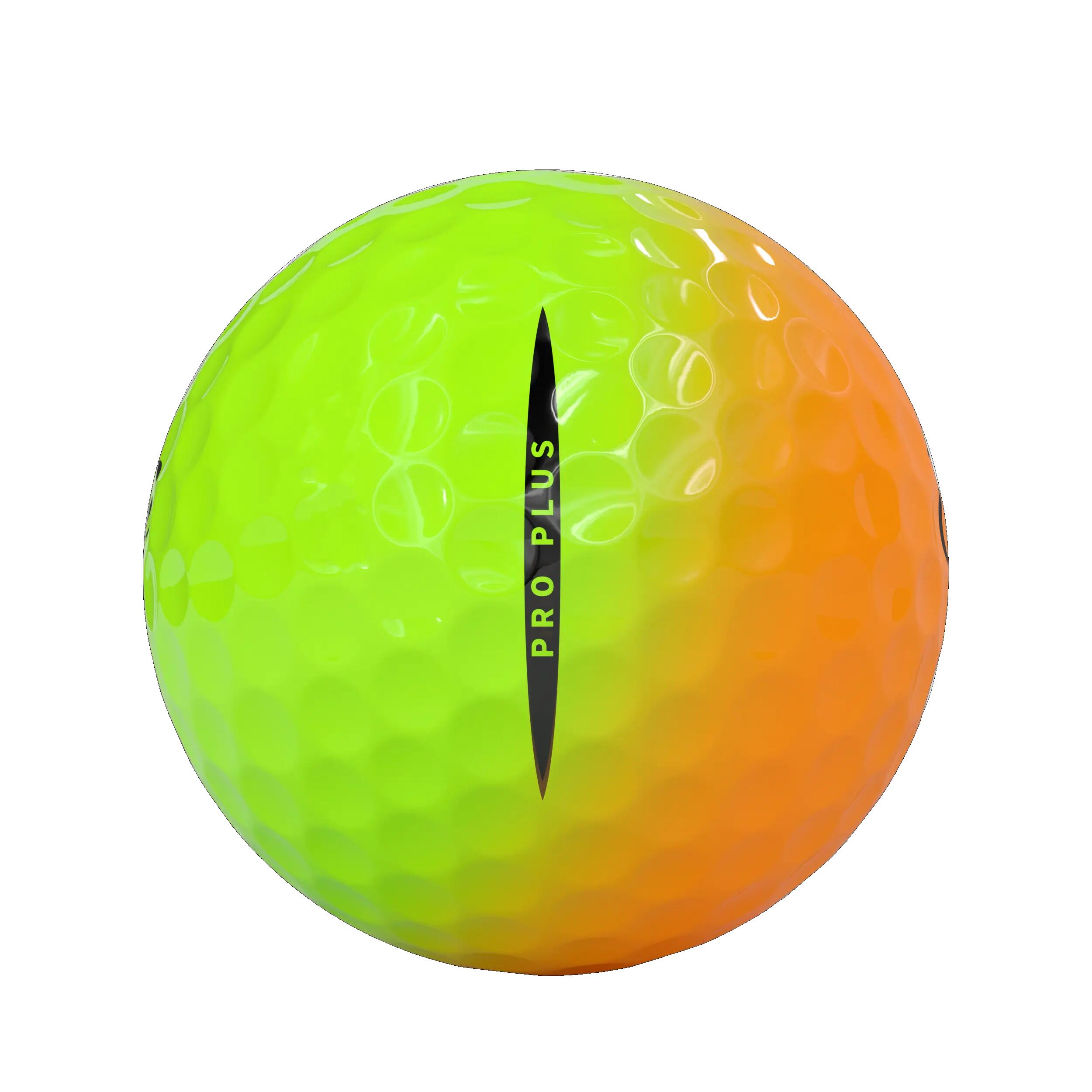 Vice Pro Plus 12x Bolas de Golfe Shade Laranja Amarelo 2/3