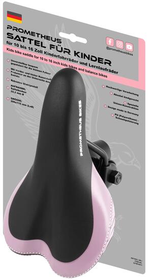 Sella bici bambino 10/12/14/16 pollici Premium Ø222 mm Viola