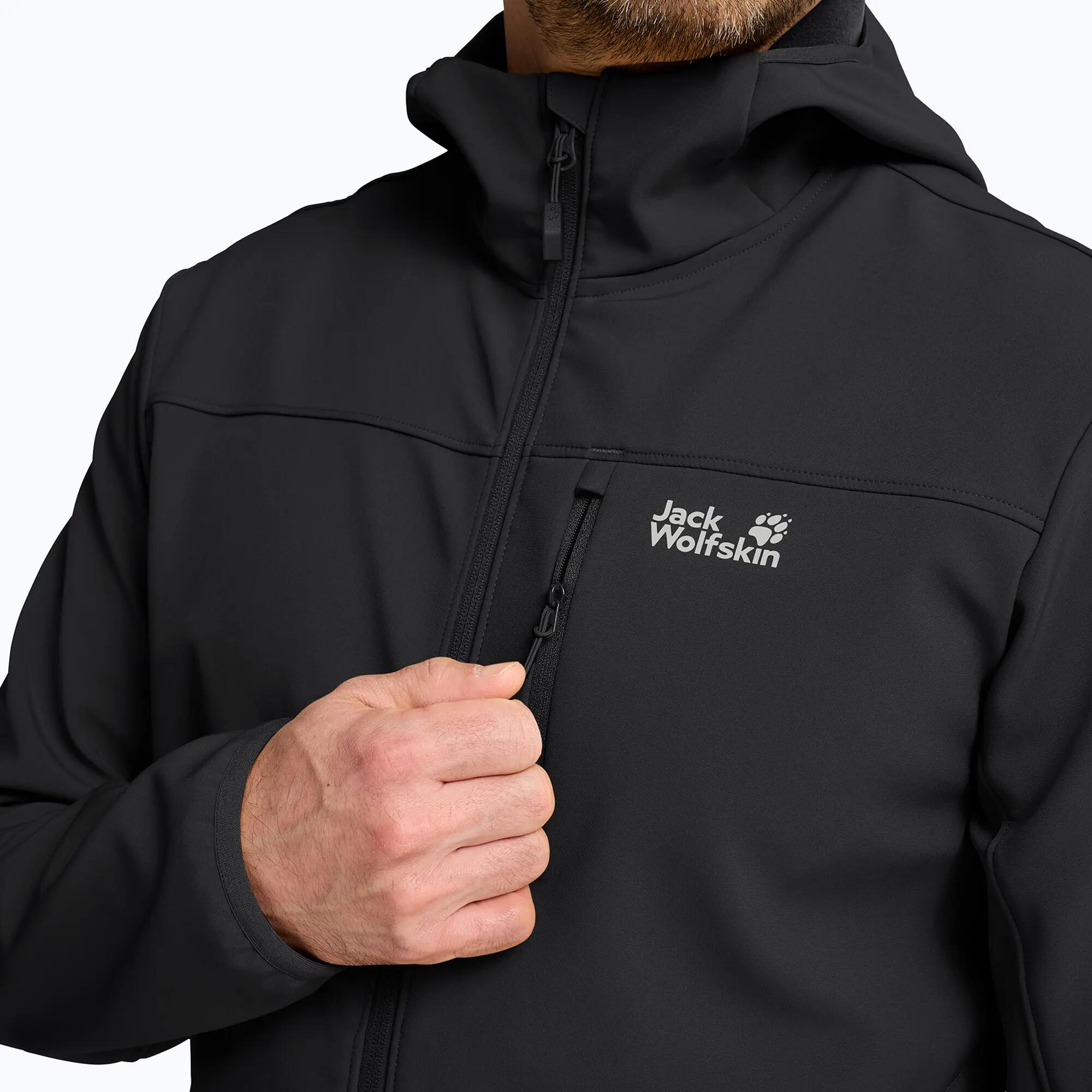 Heren winddichte jas Jack Wolfskin Wild Winds Hooded 5/7