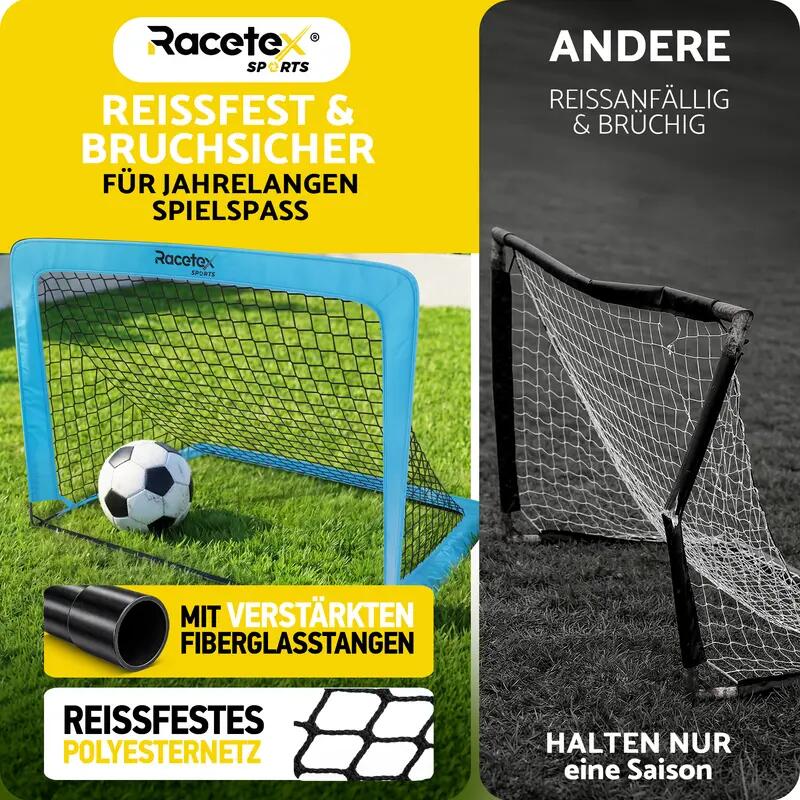 Kinder - fußball - pop-up-tore - 2er-set - racetex - hellblau 3/7