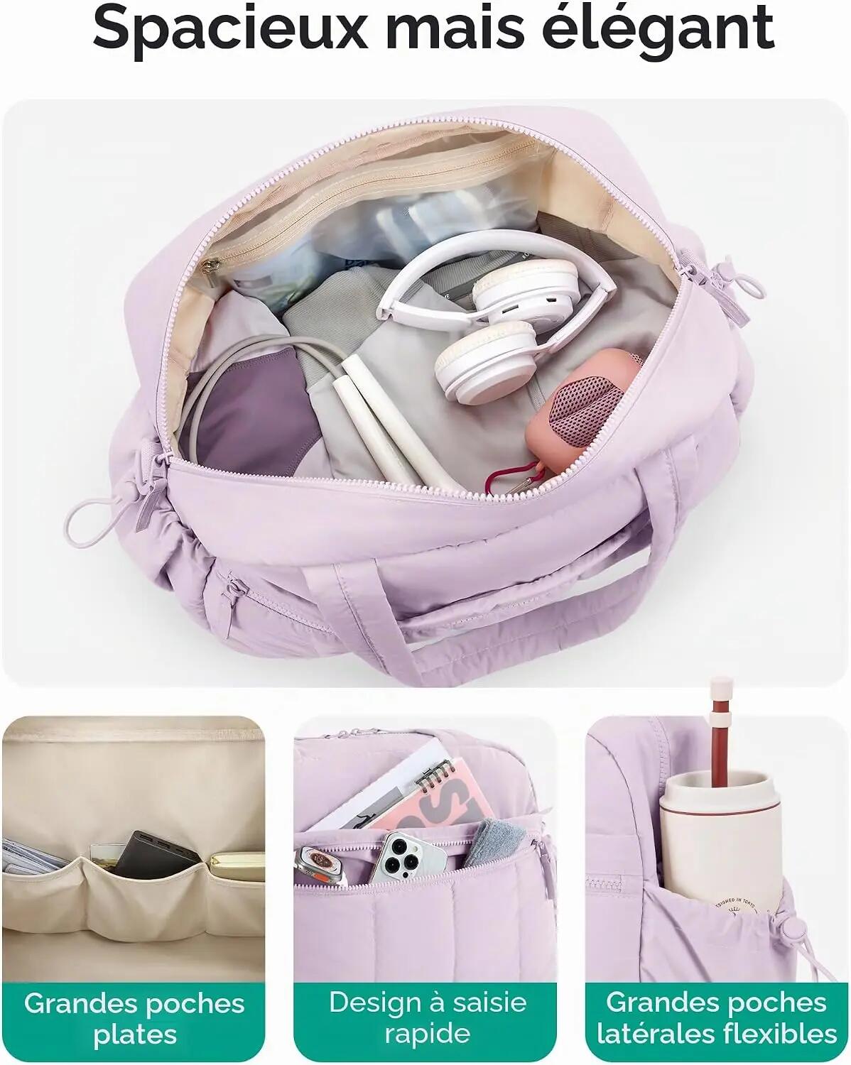 Sac de fitness Cloud pour femme – Sac de yoga léger pour courts séjours et voyag 2/5