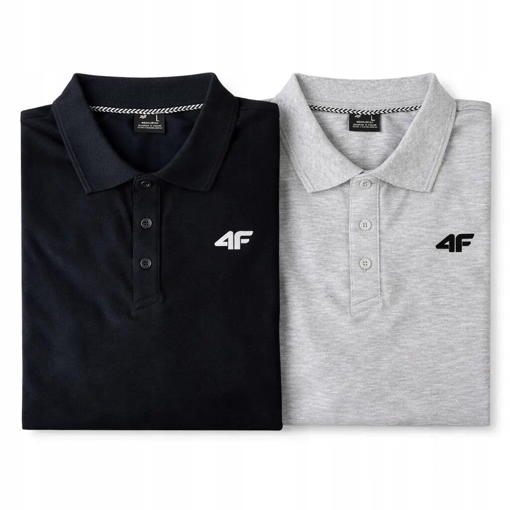 KOSZULKA POLO MĘSKA 4F T-SHIRT KOMPLET ZESTAW 2 SZTUKI 1/7