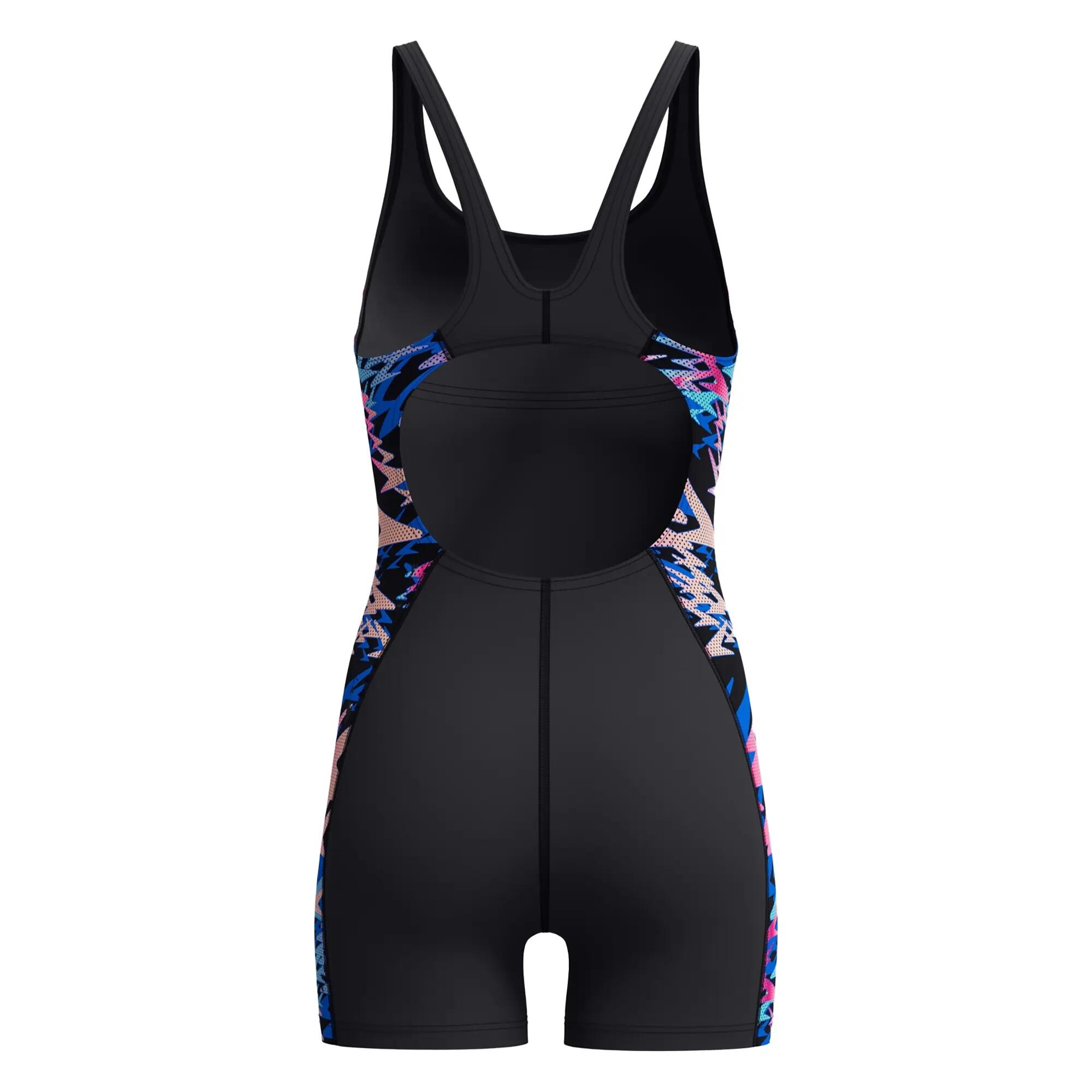 Maillot De Bain Shorty Dos Nageur Motif/style Épissage HYPERBOOM Femme (Noir / 3/6