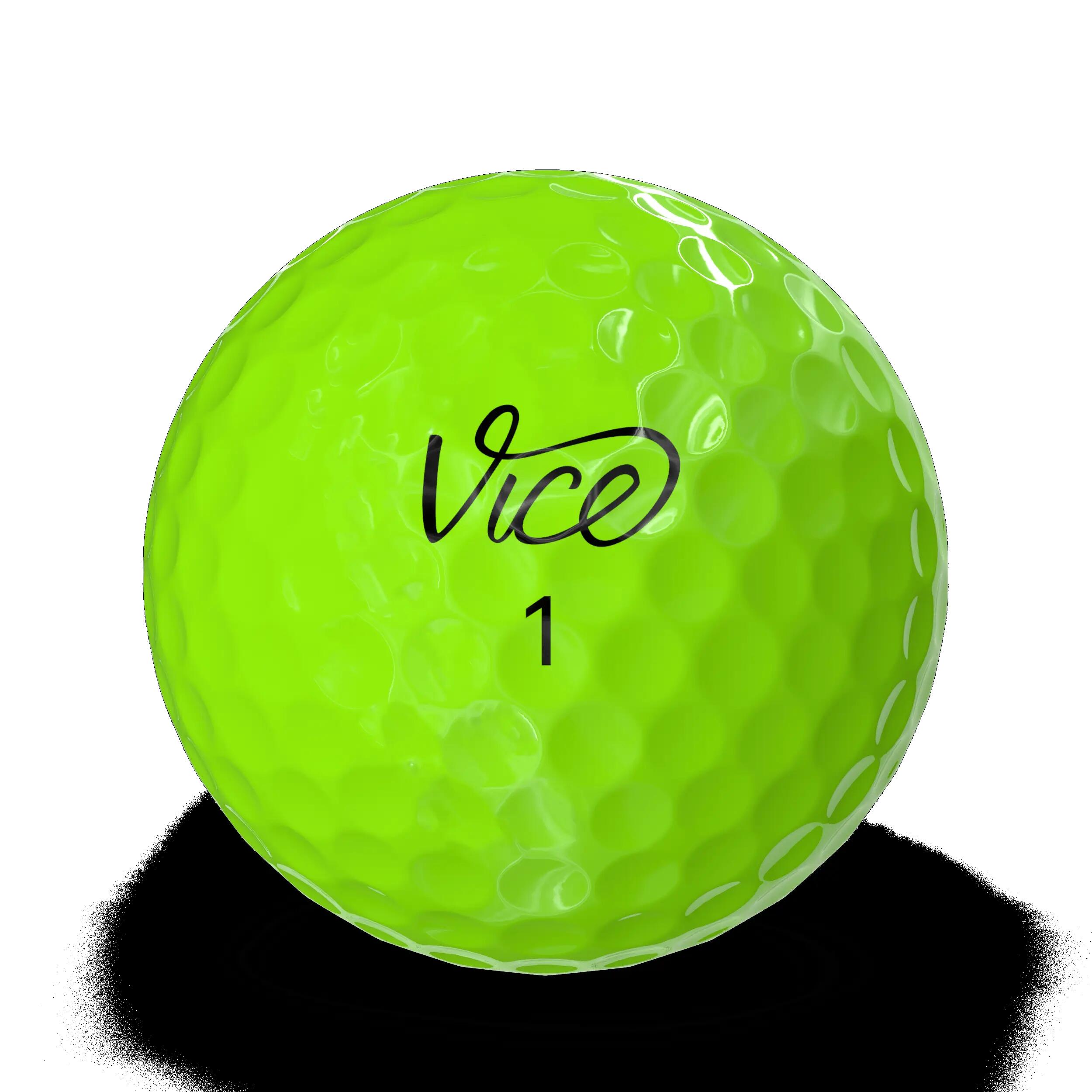 Vice Pro Plus 12x Bolas de Golfe Lima Neon 3/4
