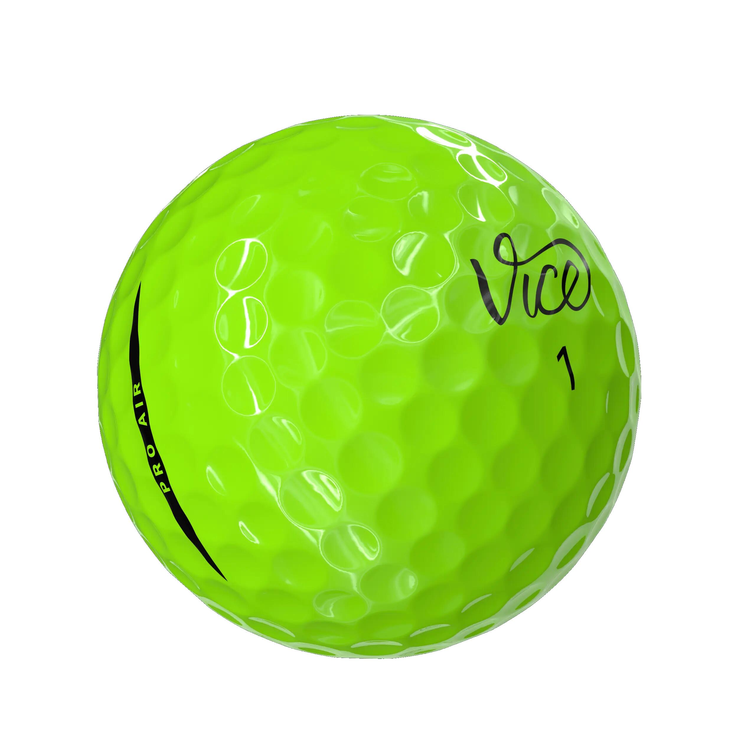 Vice Pro Air 12x Bolas de Golfe Lima Neon 2/6