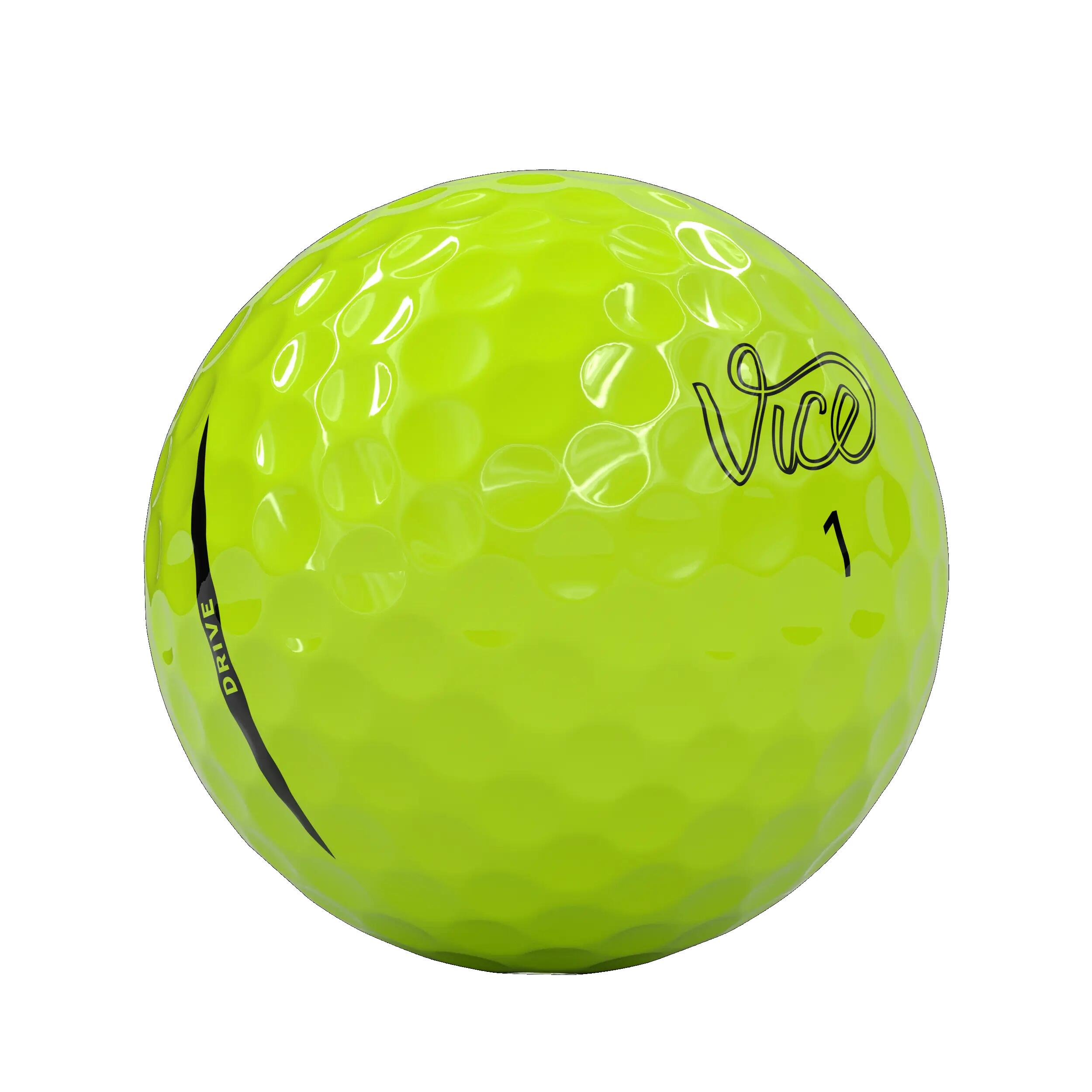 Vice Drive 12x Bolas de Golfe Amarelo 2/7