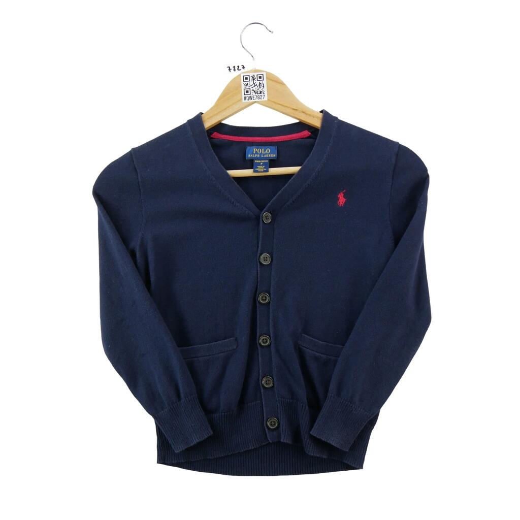 Second life - Girls Cardigan Polo Pony Navy Gilet - Excellent