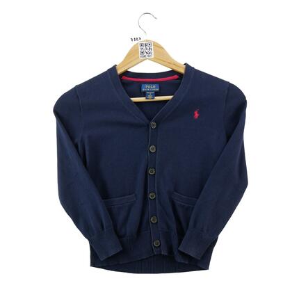 Seconde vie - Gilets Fille Cardigan Polo Pony Marine - Excellent