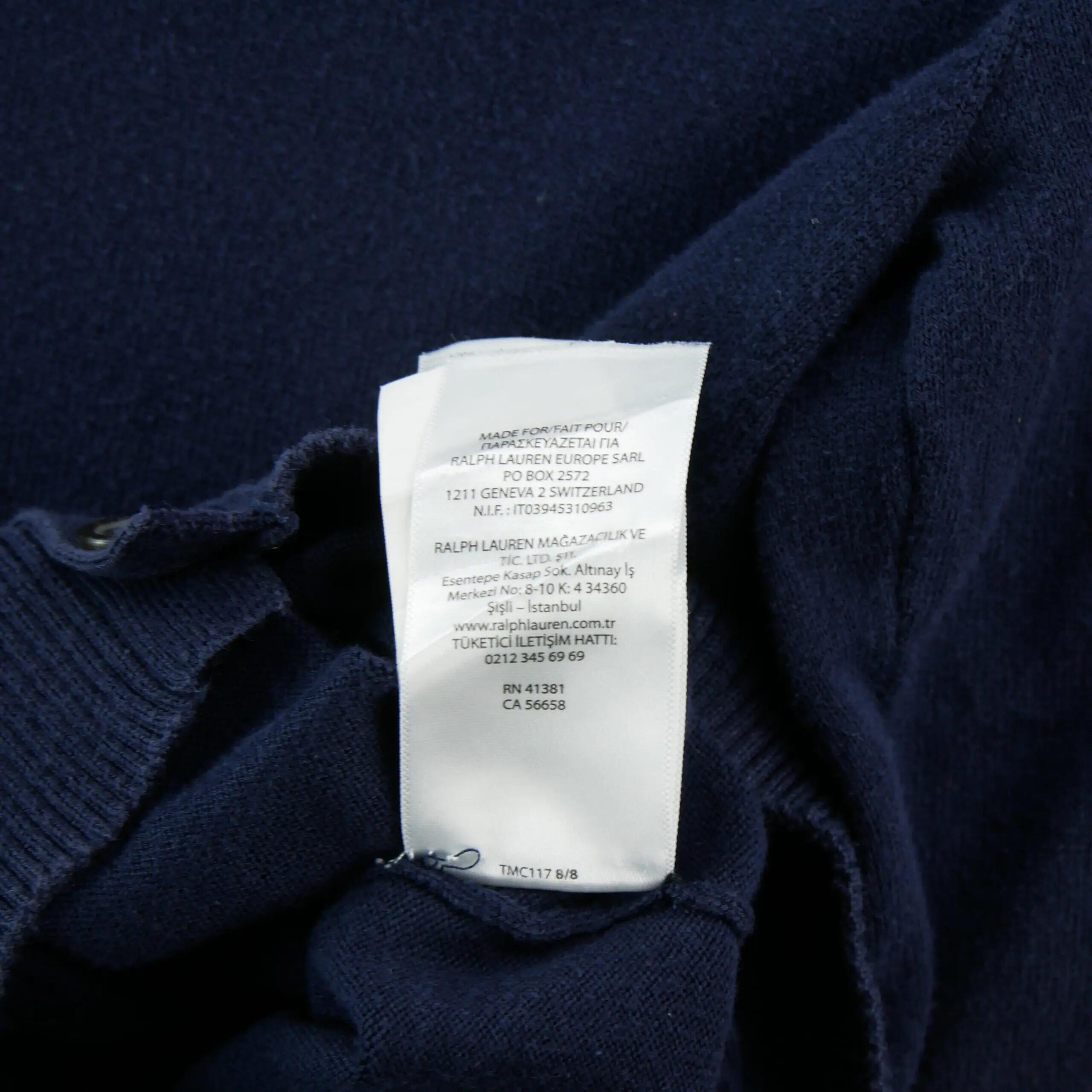 Refurbished - Mädchen Strickjacken Cardigan Polo Pony Dunkelblau - Wie neu 5/6