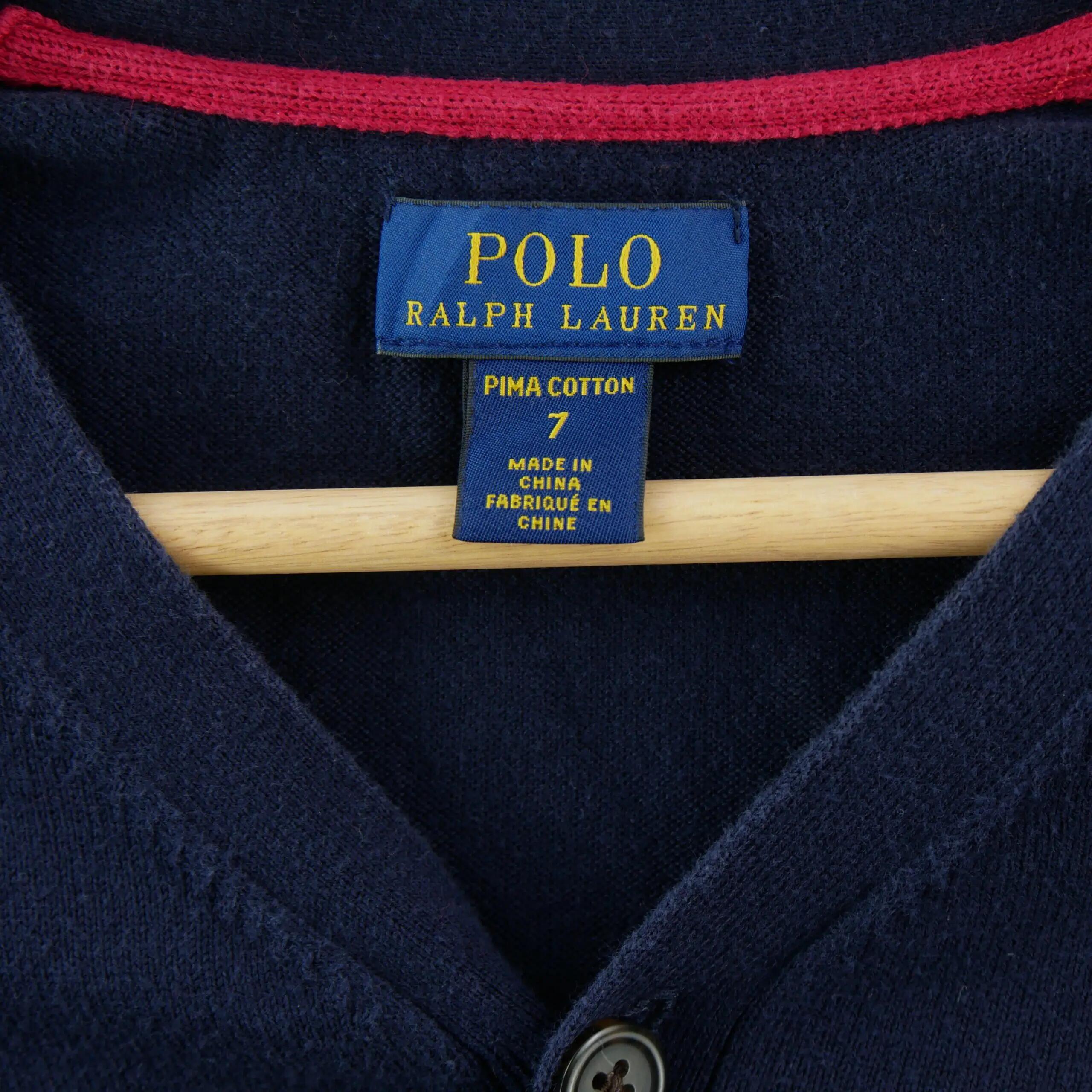 Refurbished - Mädchen Strickjacken Cardigan Polo Pony Dunkelblau - Wie neu 4/6