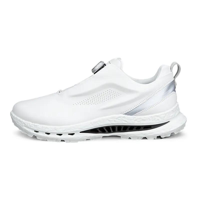 Chaussures de golf pour homme Ecco Biom C5, blanches et grises 1/1