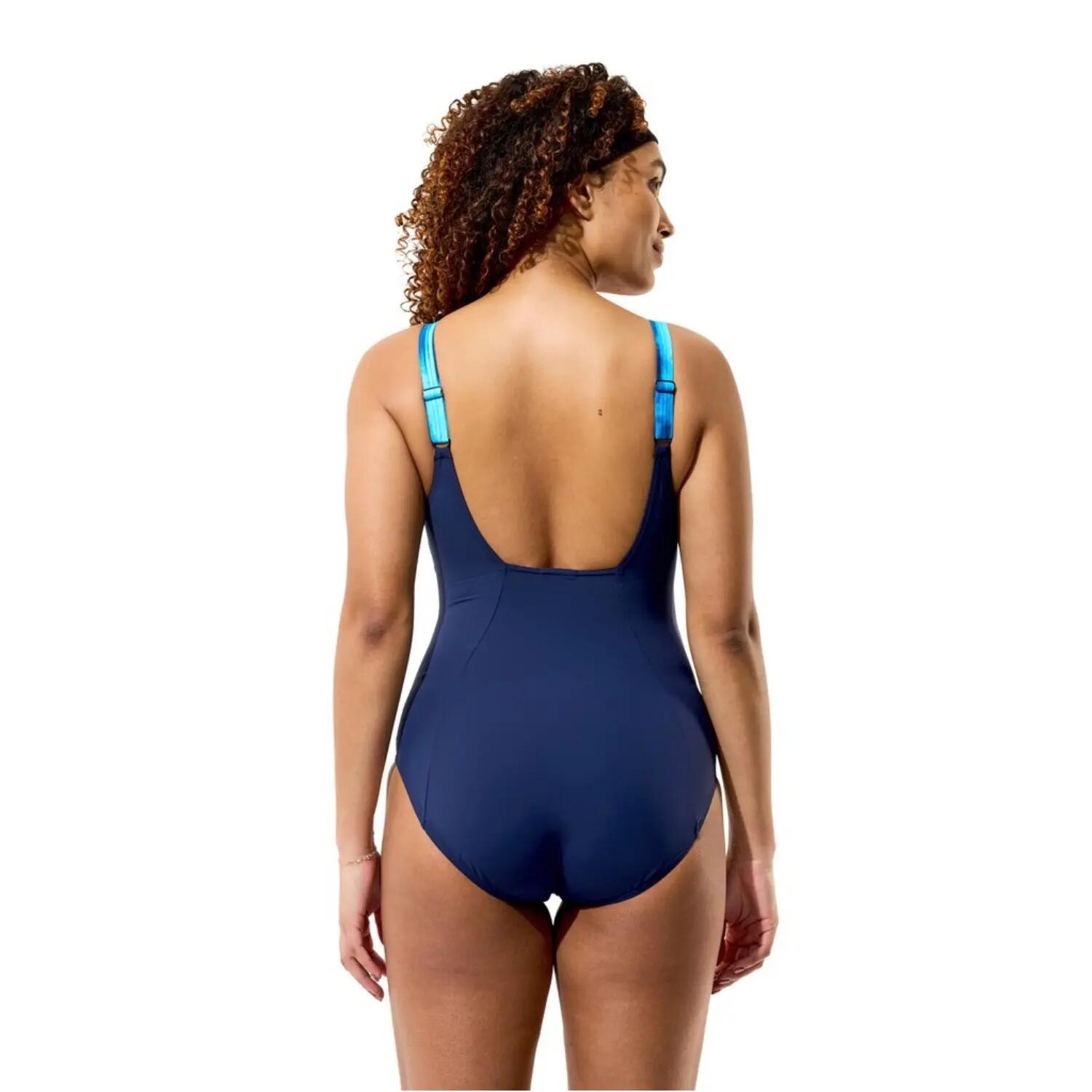 Costume intero Speedo Print Contour Eclipse Blu navy/Lavanda 3/5